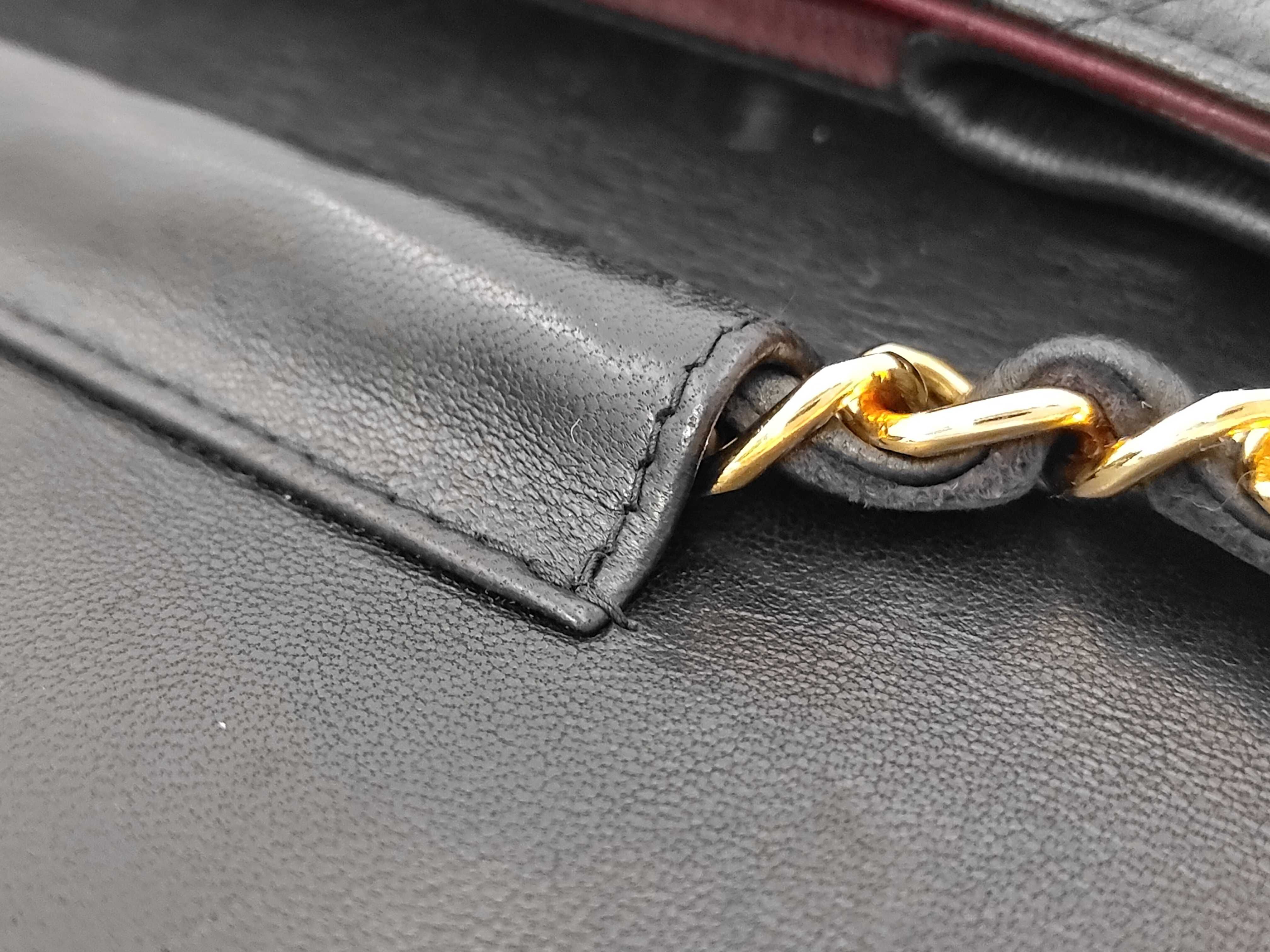 Matelassé S-flap/S-chain push-lock lambskin shoulder bag — view 8