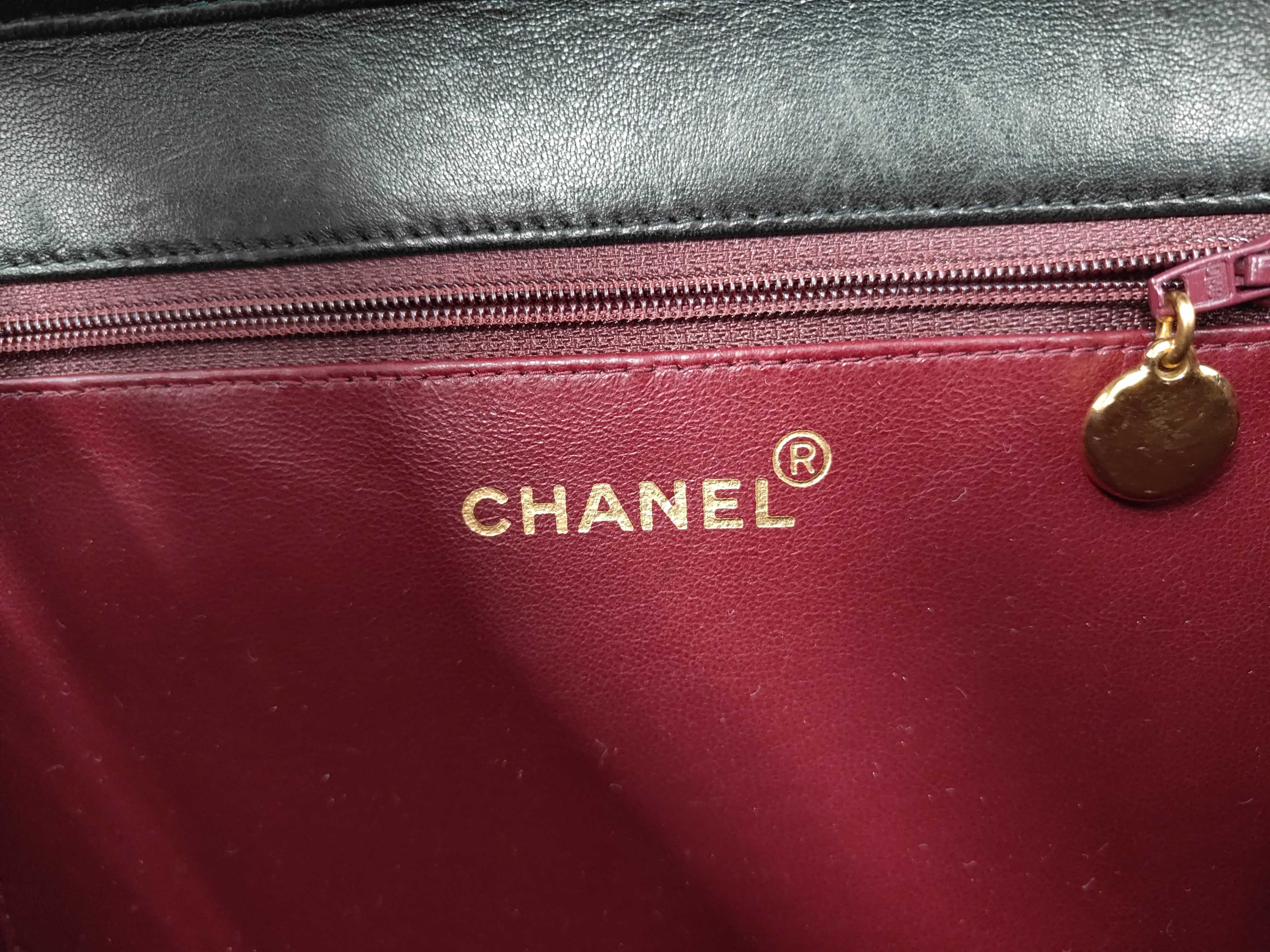 Matelassé S-flap/S-chain push-lock lambskin shoulder bag — view 10