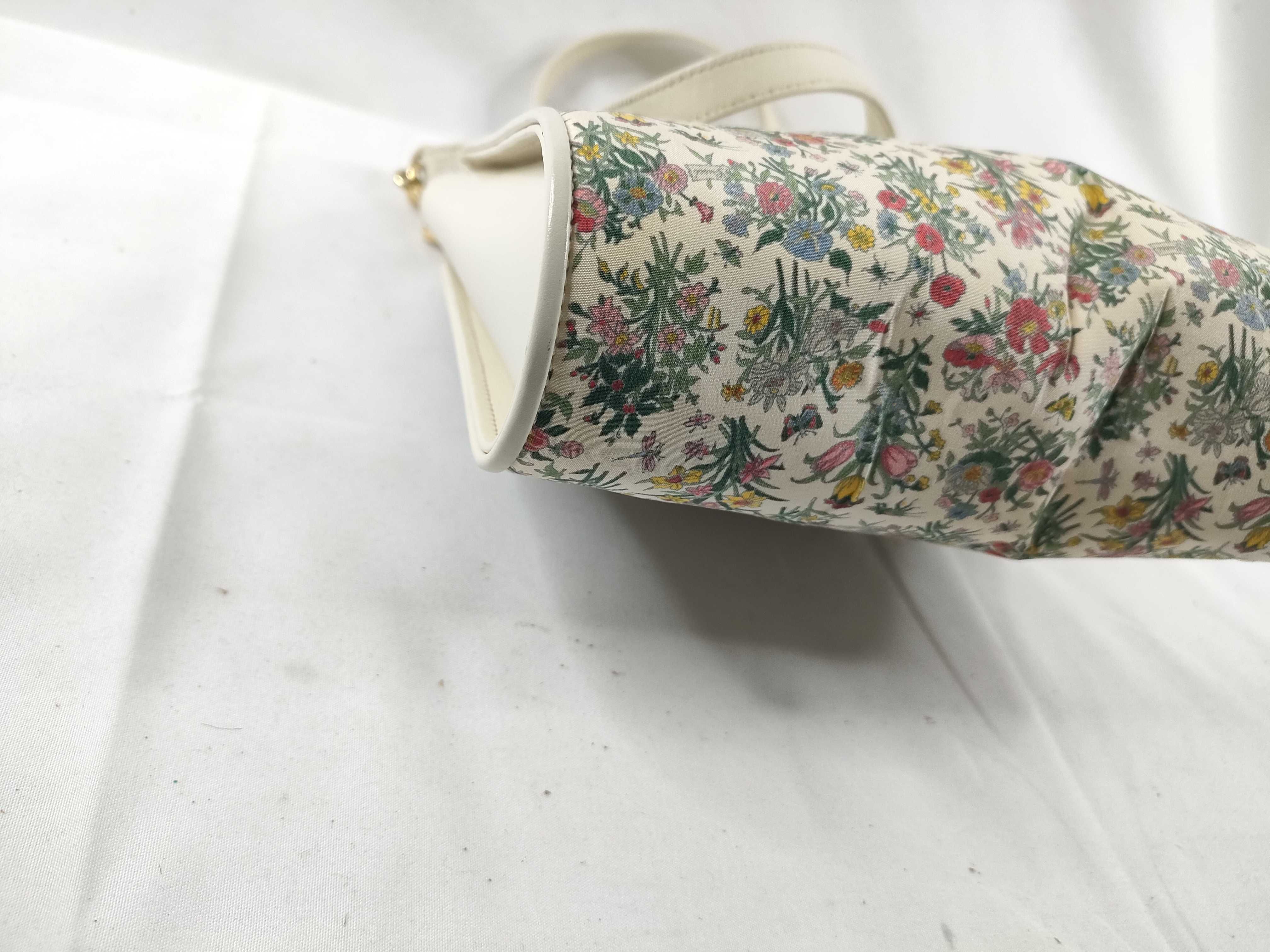 Floral Pattern Shoulder Bag with Turnlock Closure — view 3
