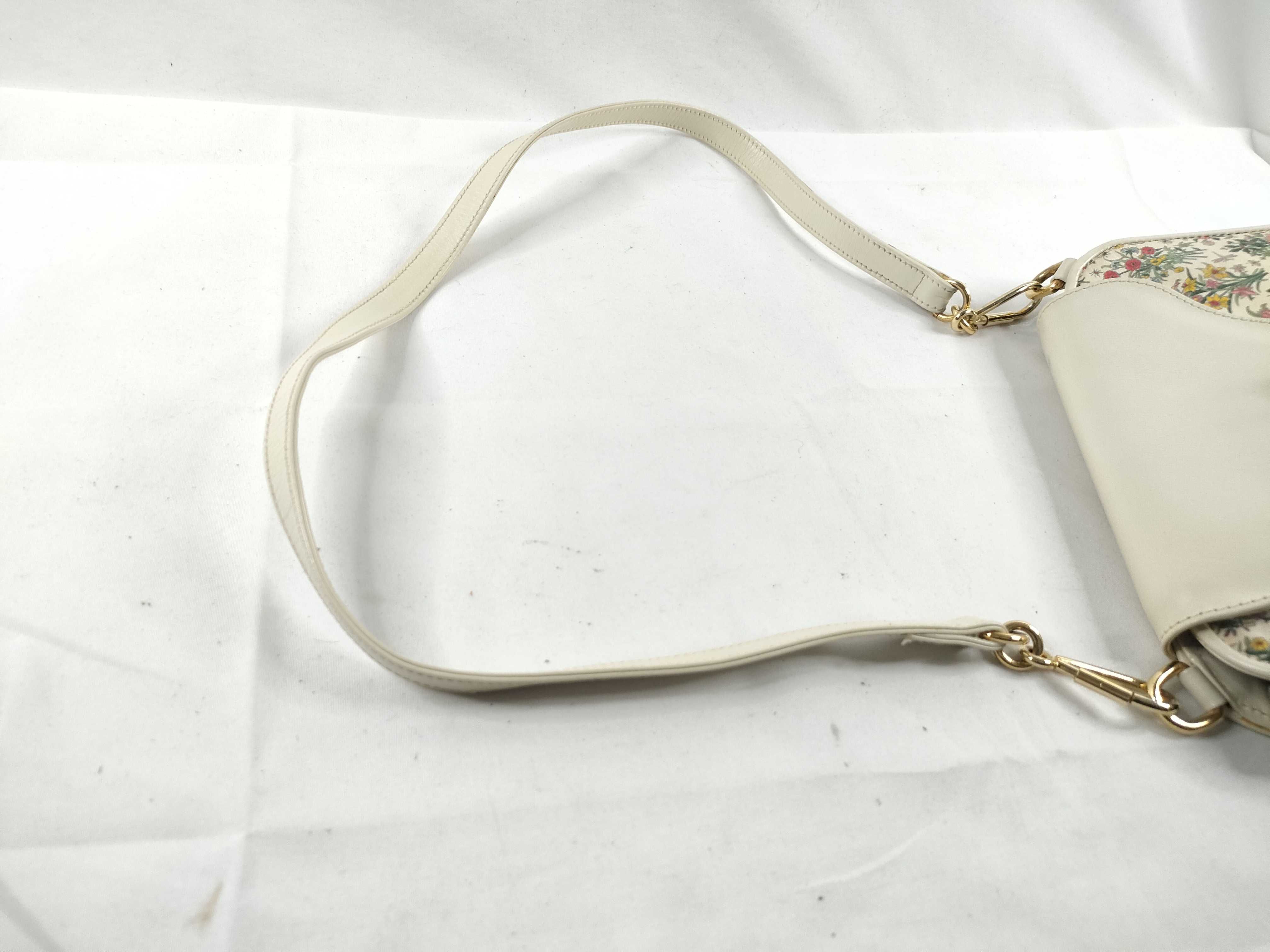Floral Pattern Shoulder Bag with Turnlock Closure — view 6