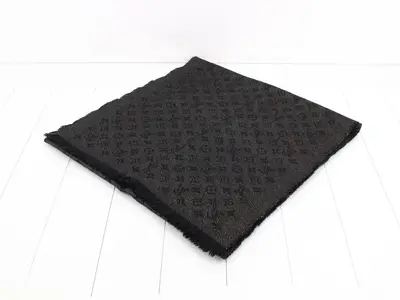 Etol LV Timeless Stole, Cashmere x Rayon, Noir