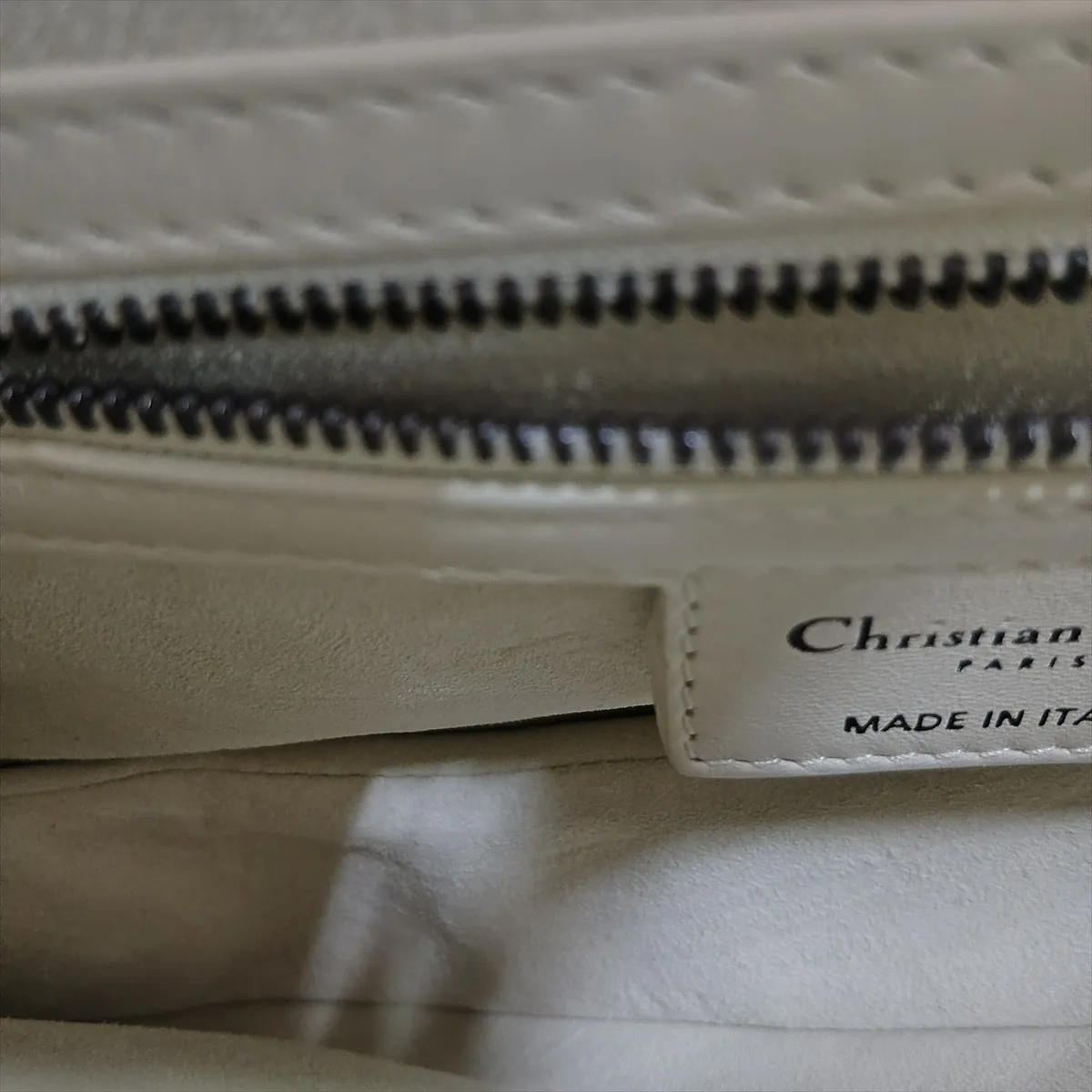 Saddle Leather x Studs 2-Way Handbag, White — view 12