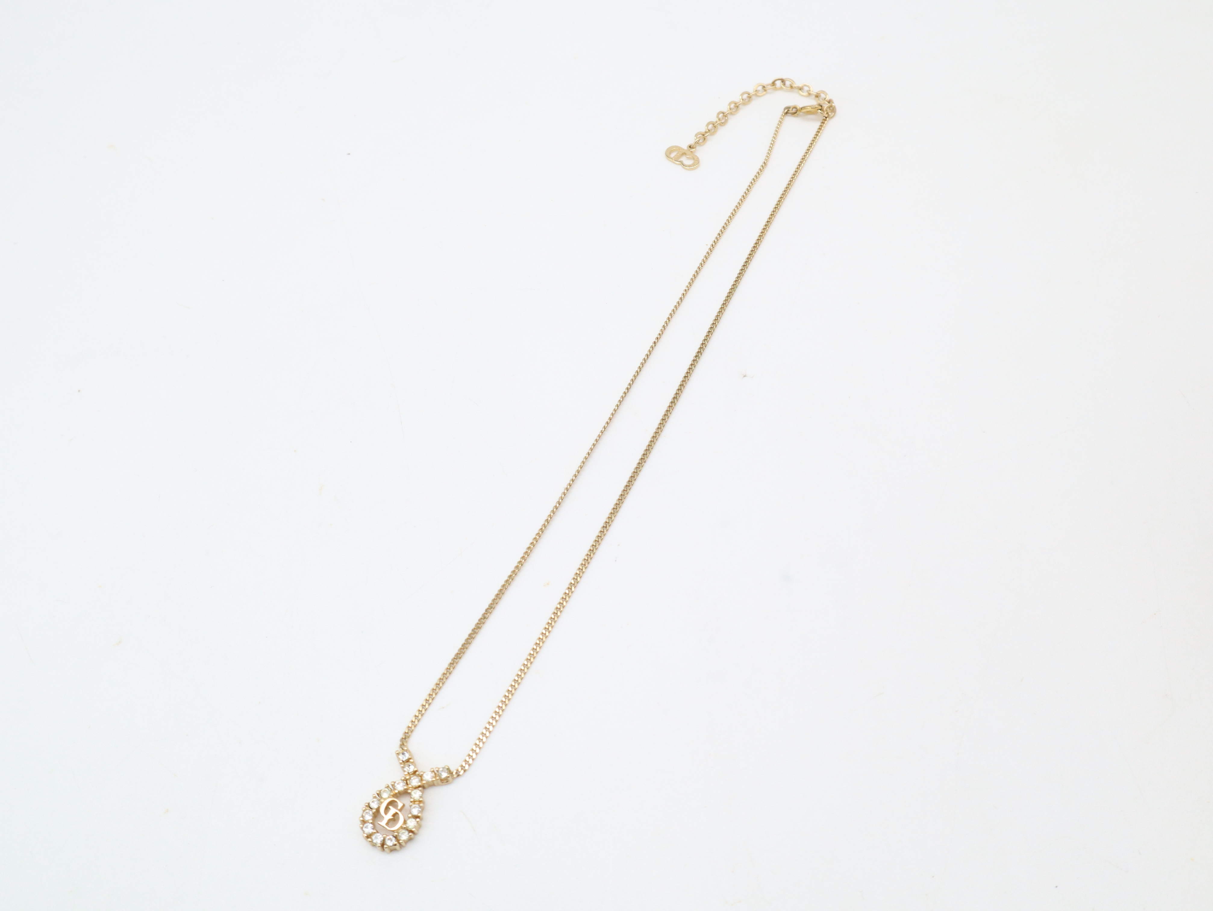 CD Logo Rhinestone Necklace — view 5
