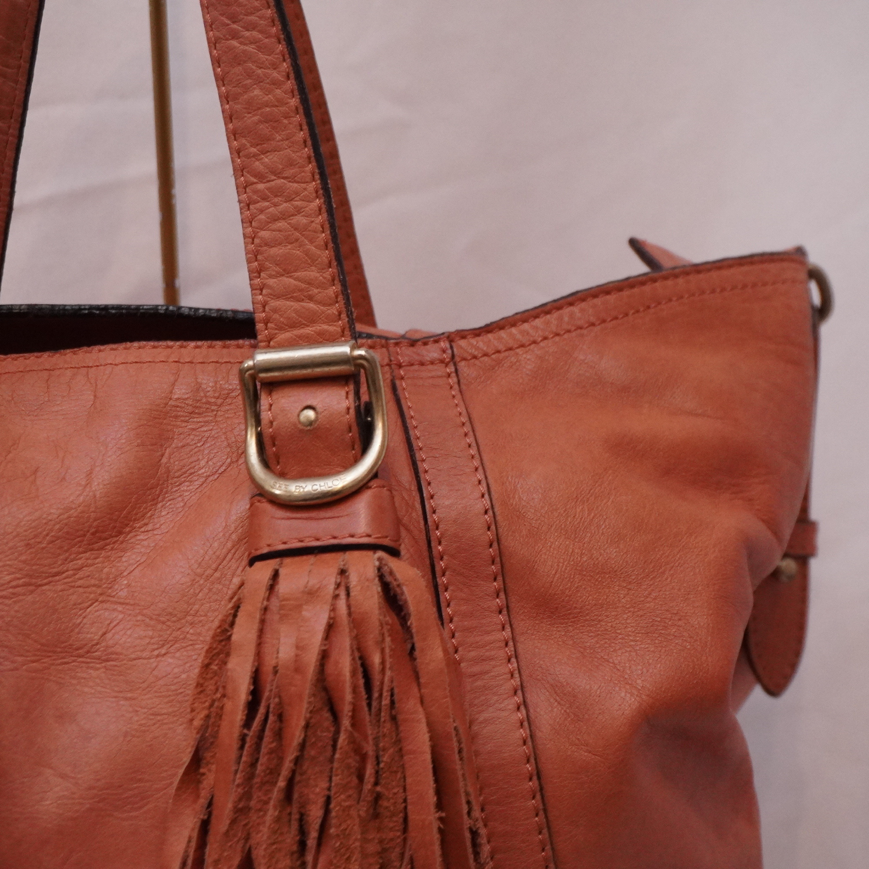 SEE BY CHLOE Genuine Leather Shoulder Bag — view 5