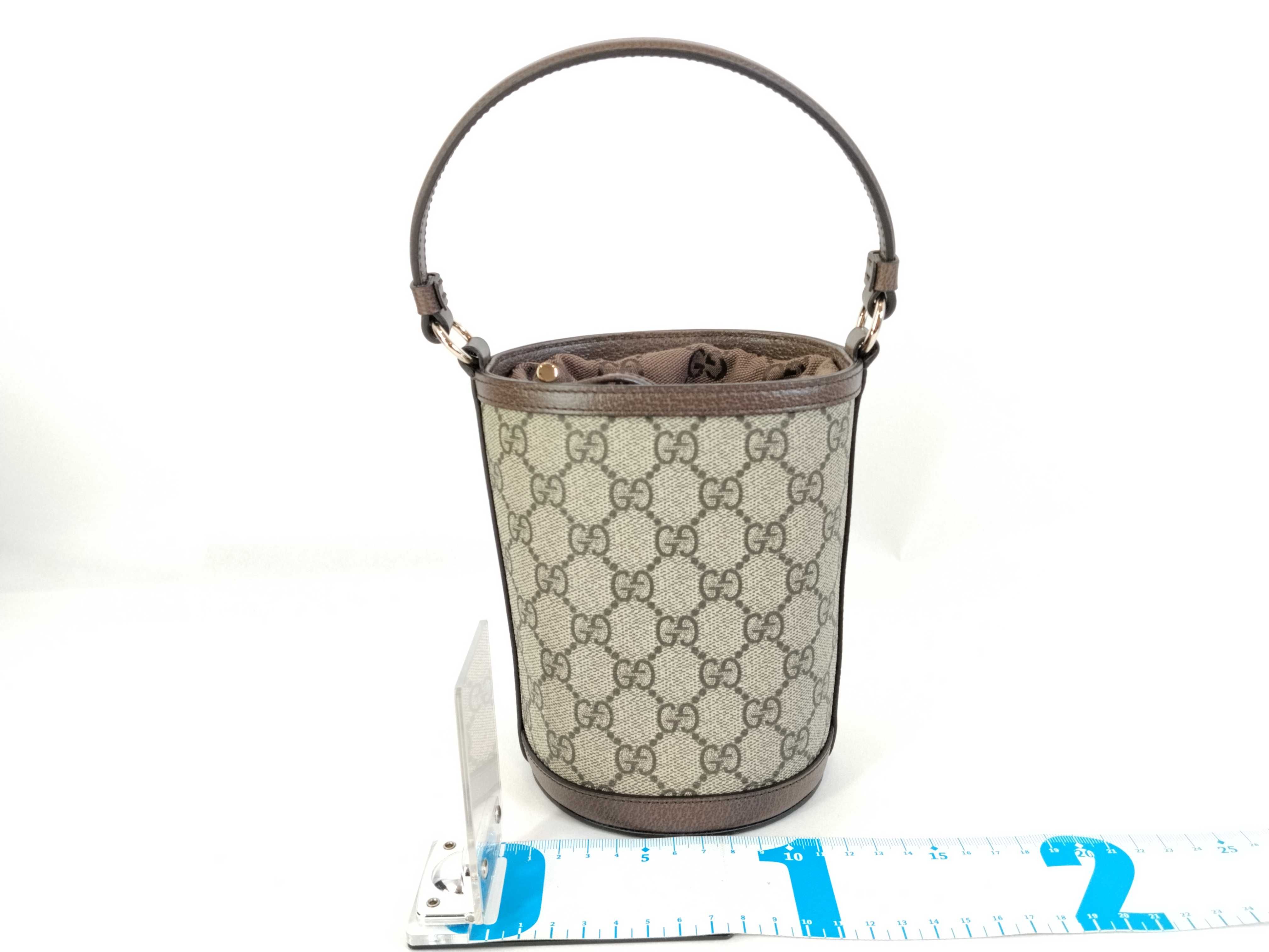 GG Supreme Ophidia PVC x Leather Shoulder Bag, Brown, 838462 (Handbag) — view 2