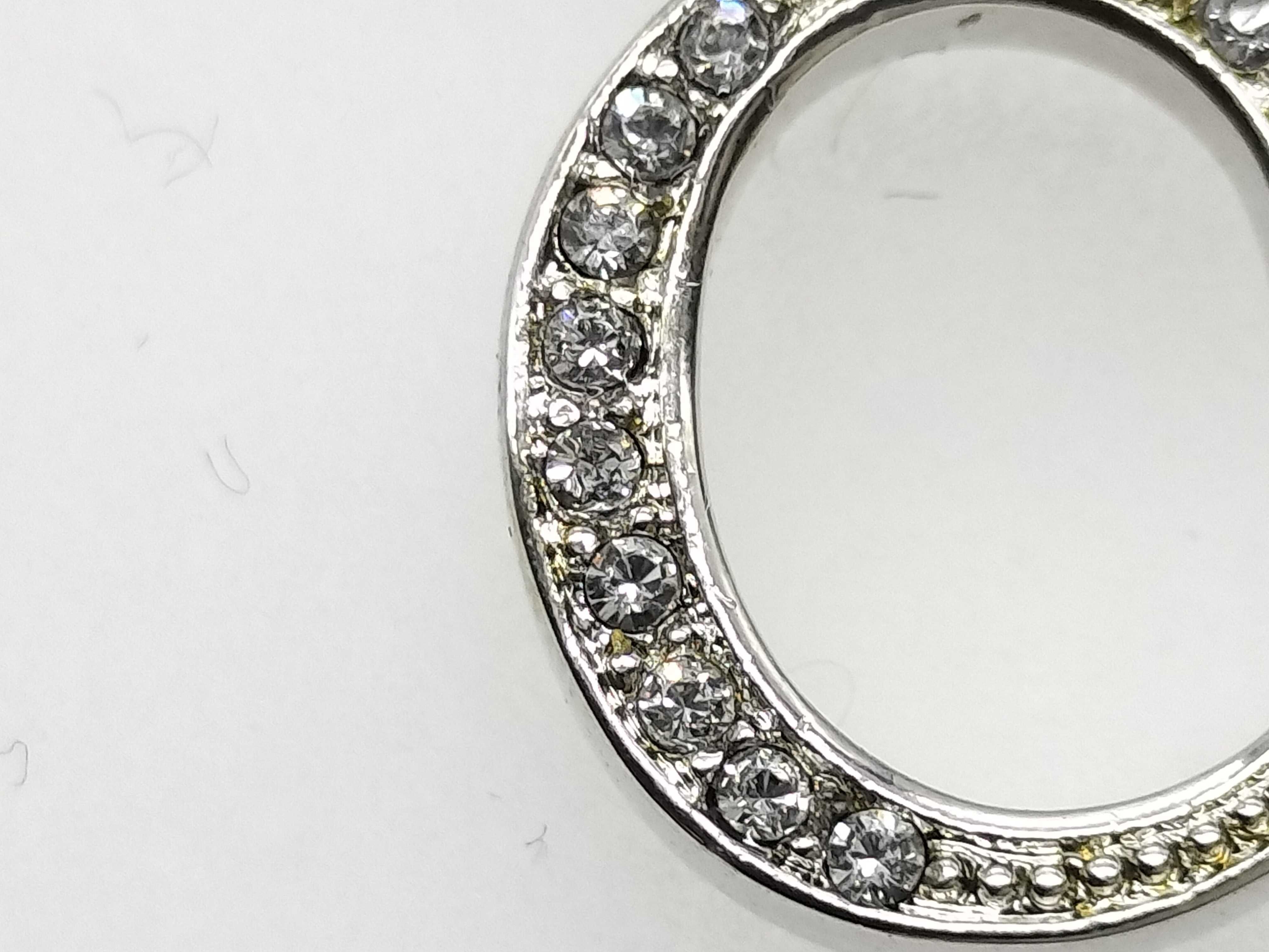 CD logo rhinestone earrings — view 2