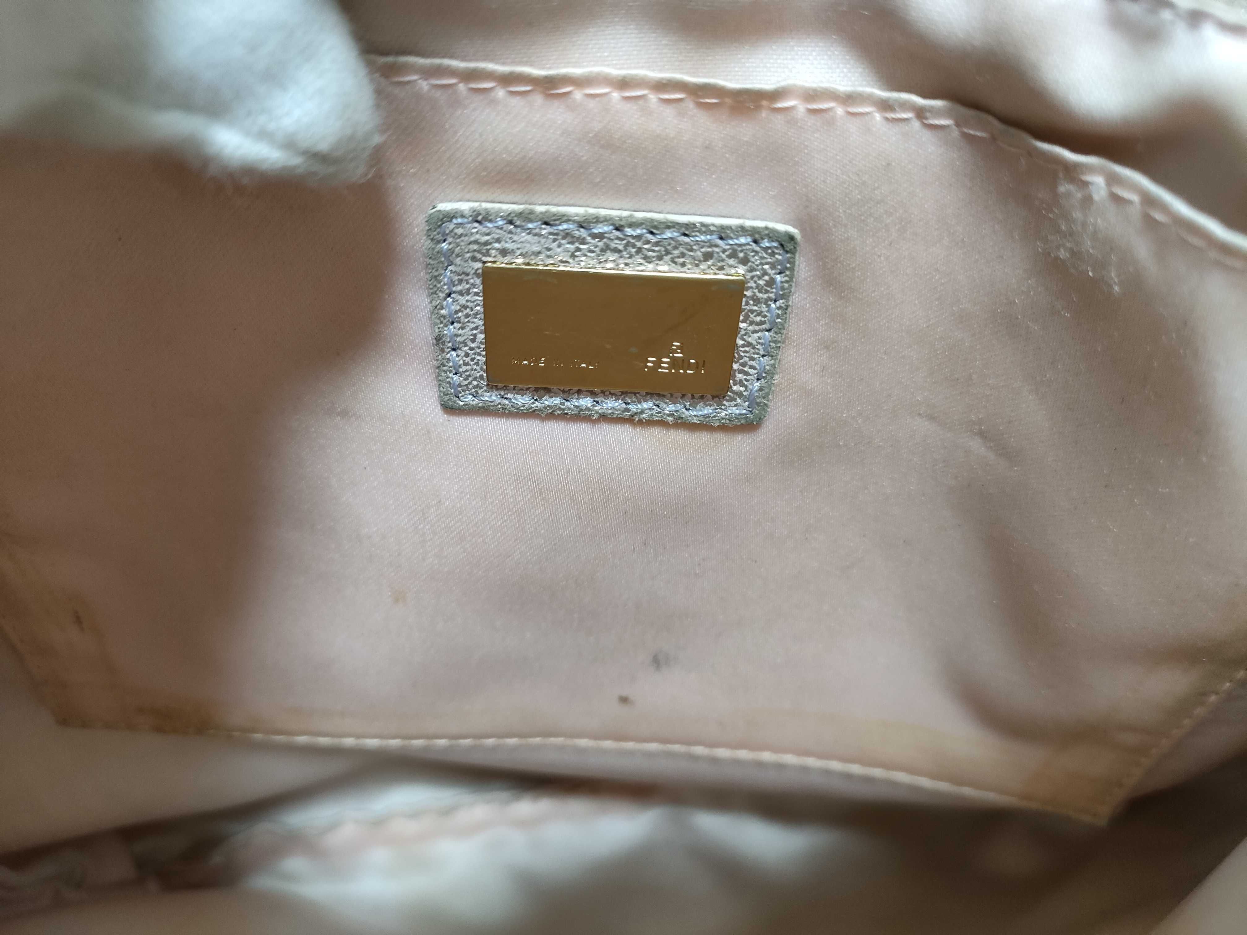 Mamma Bucket Lame Zucchino Canvas Leather Shoulder Bag — view 14