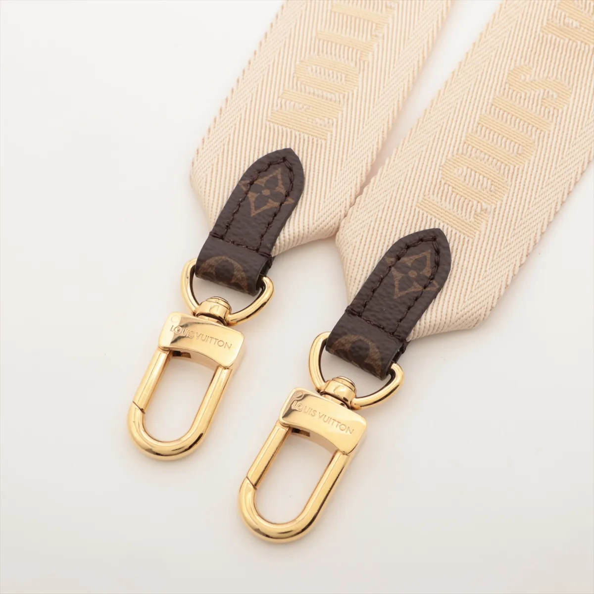 OnTheGo shoulder strap, PVC x nylon, brown x beige. — view 2