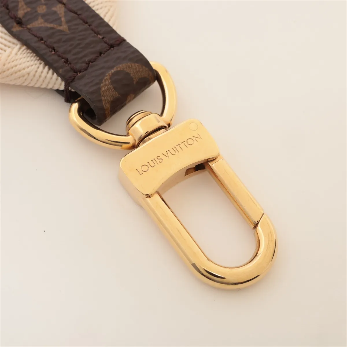 OnTheGo shoulder strap, PVC x nylon, brown x beige. — view 6