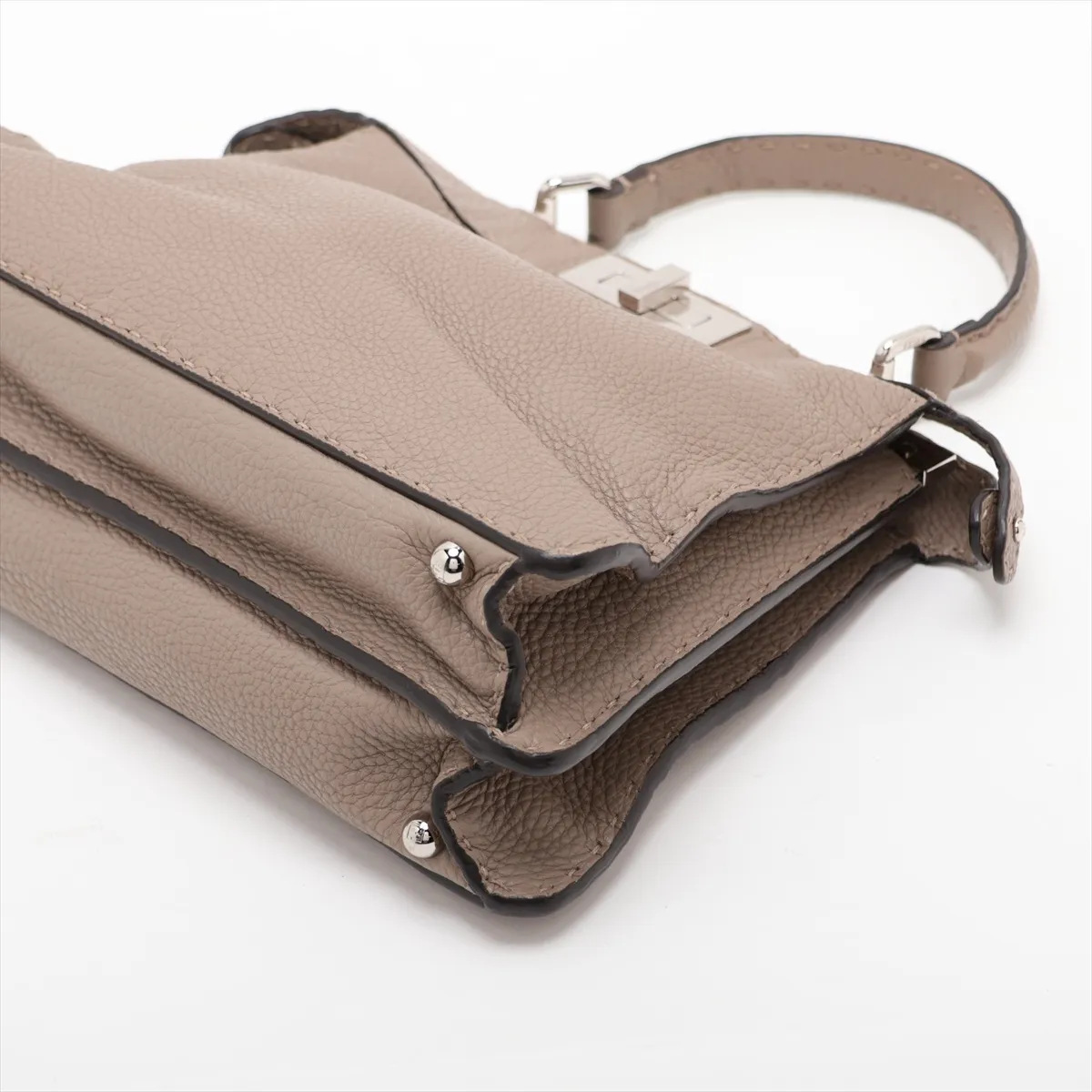 Selleria Peekaboo I.U Medium Leather 2-Way Handbag Brown 8BN321 — view 3