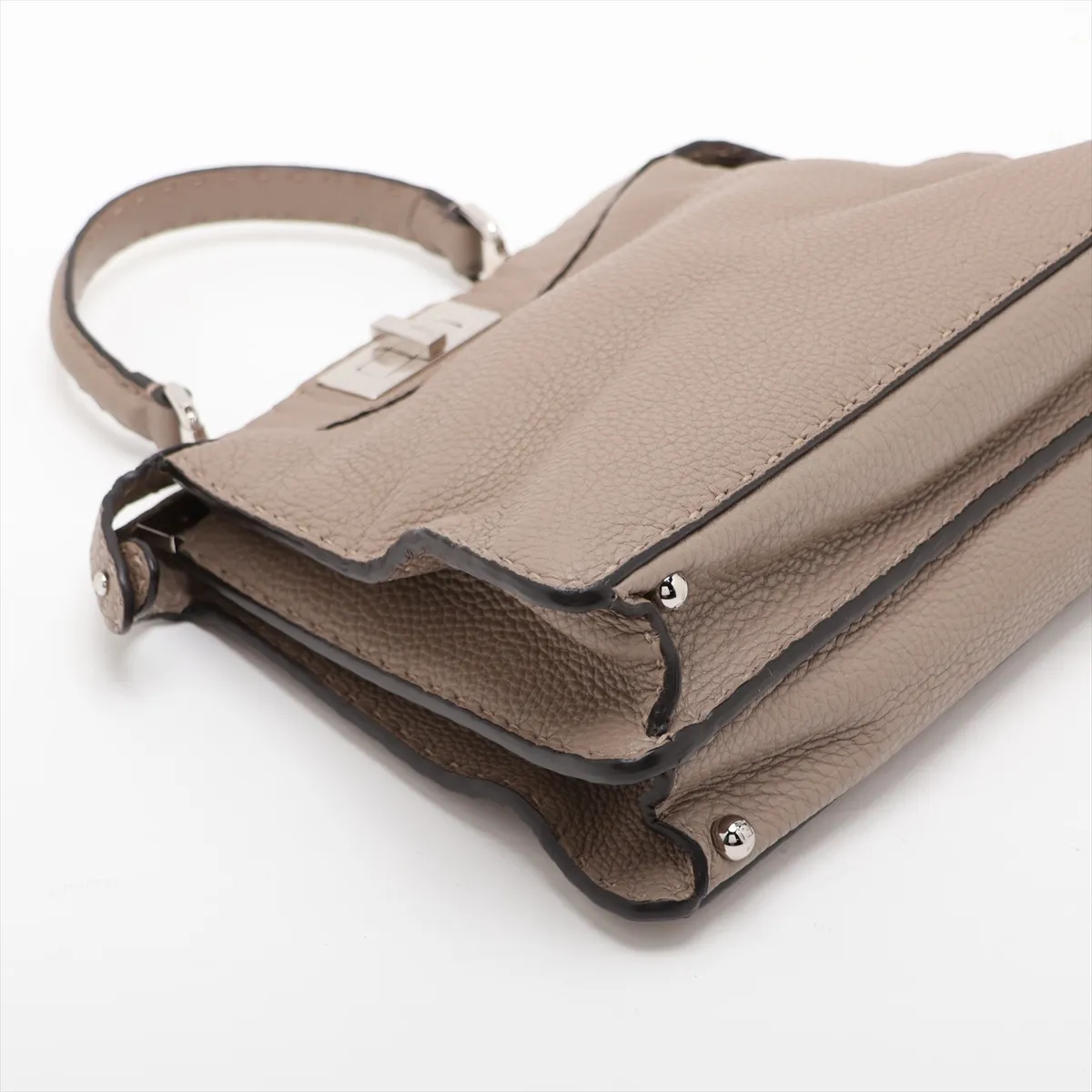 Selleria Peekaboo I.U Medium Leather 2-Way Handbag Brown 8BN321 — view 4