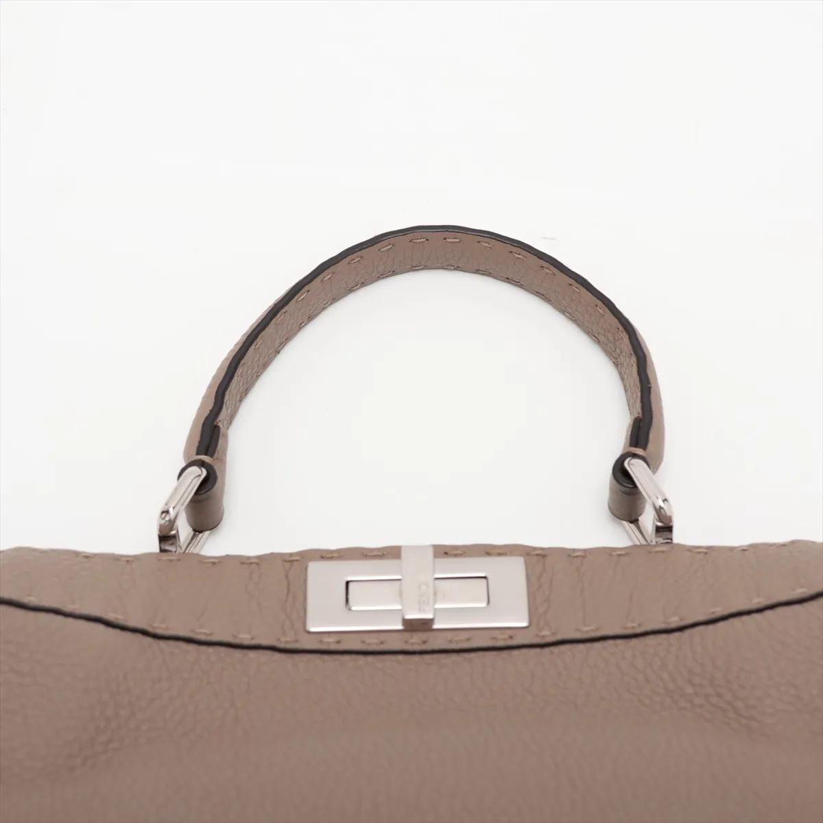 Selleria Peekaboo I.U Medium Leather 2-Way Handbag Brown 8BN321 — view 6