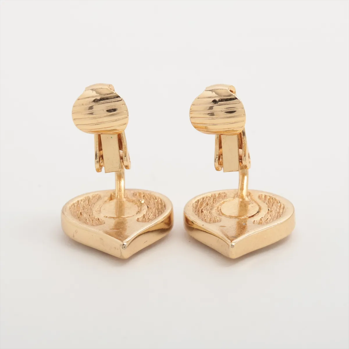 logo earrings (for both ears) GP x Rhinestone Gold — view 4