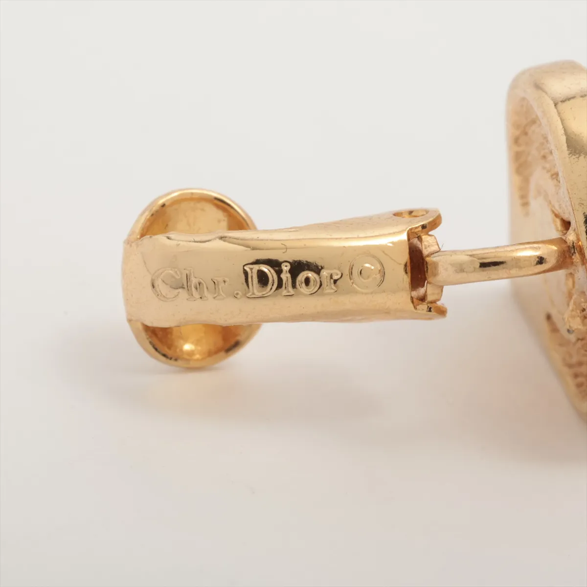 logo earrings (for both ears) GP x Rhinestone Gold — view 5