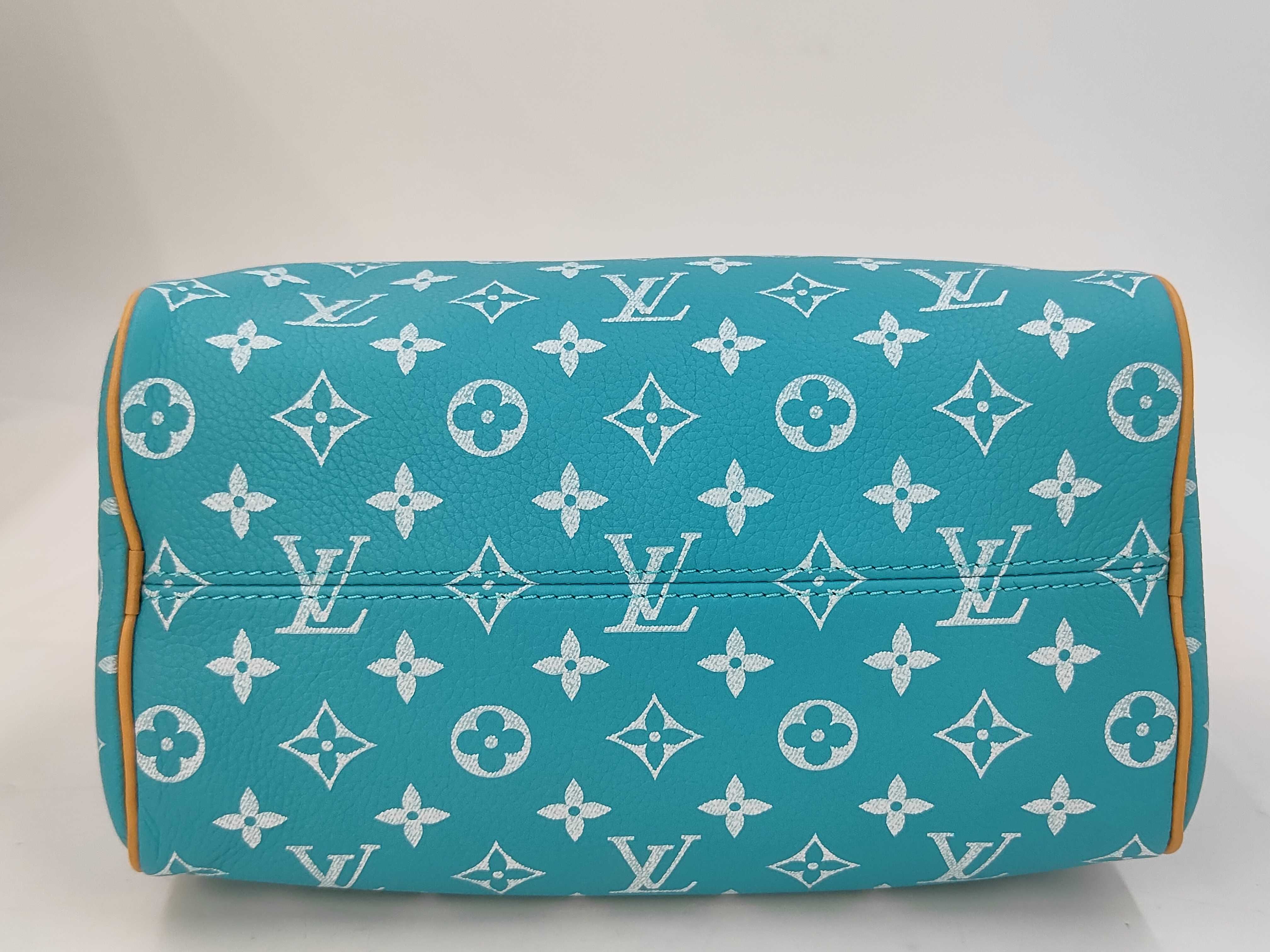 Speedy P9 Bandoulière 25 Monogram Turquoise M11561 RFID Shoulder Bag — view 4