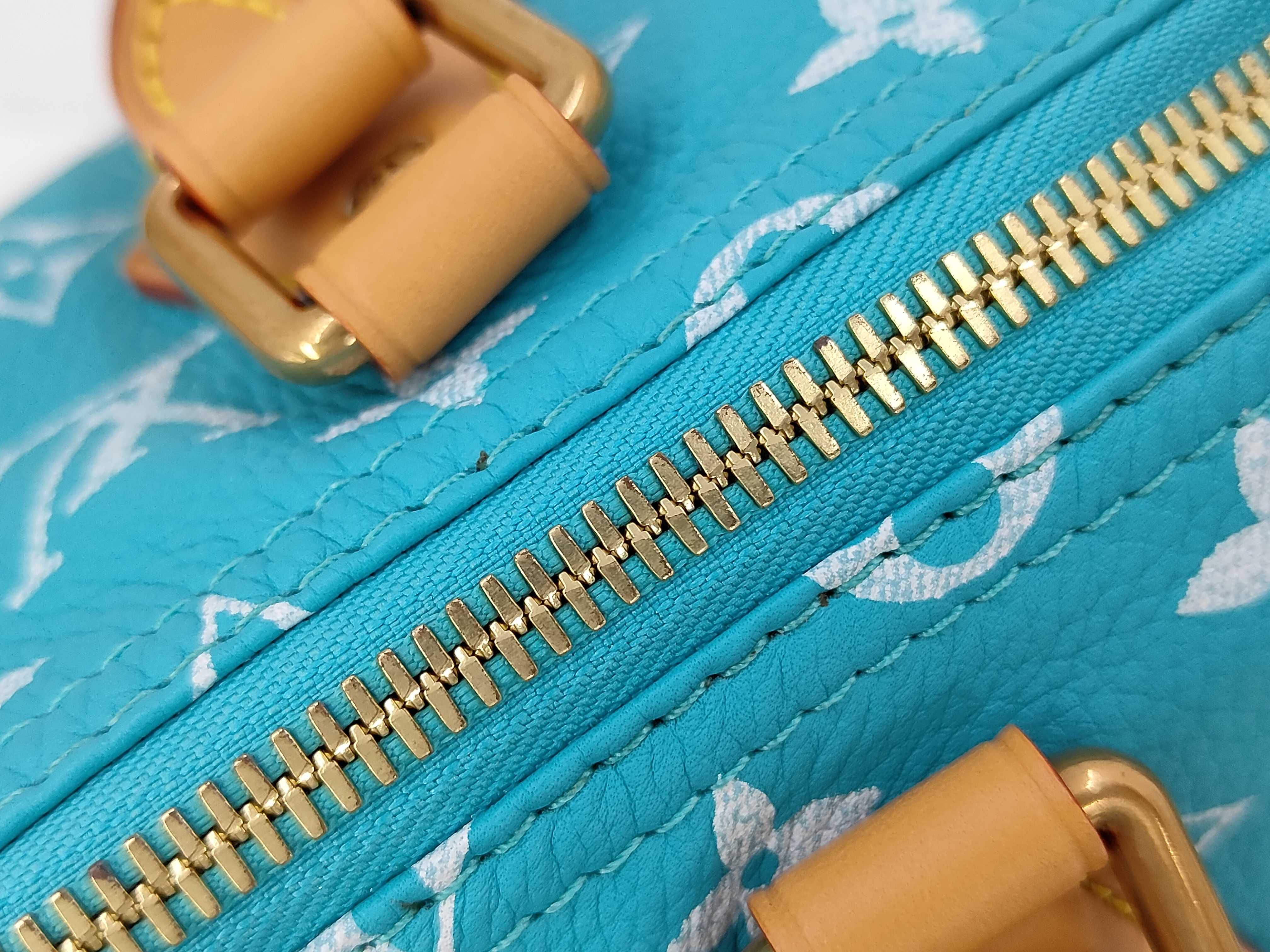 Speedy P9 Bandoulière 25 Monogram Turquoise M11561 RFID Shoulder Bag — view 9
