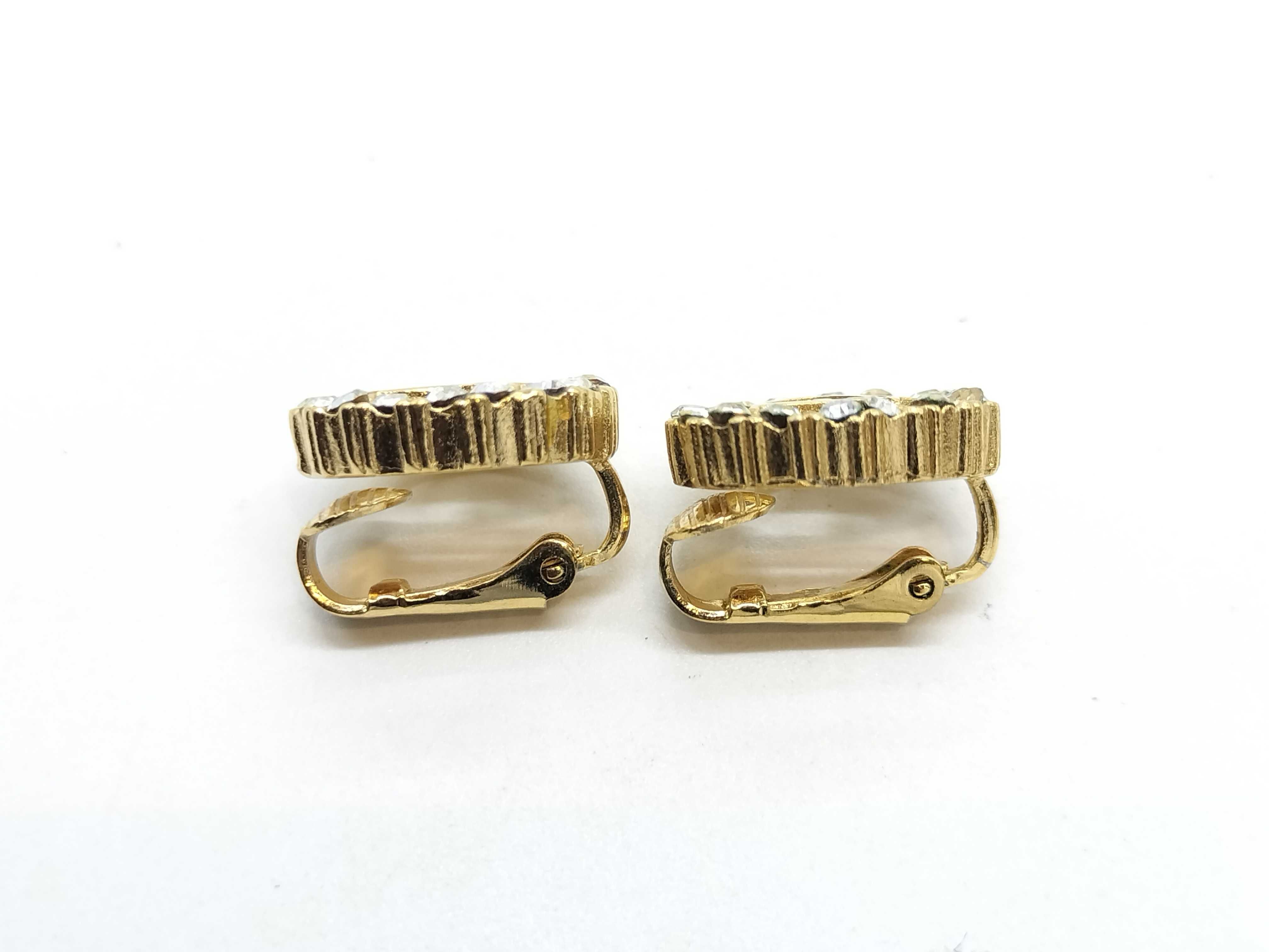 Earrings, Logo, Rhinestone, Oval * 2 pieces — view 5