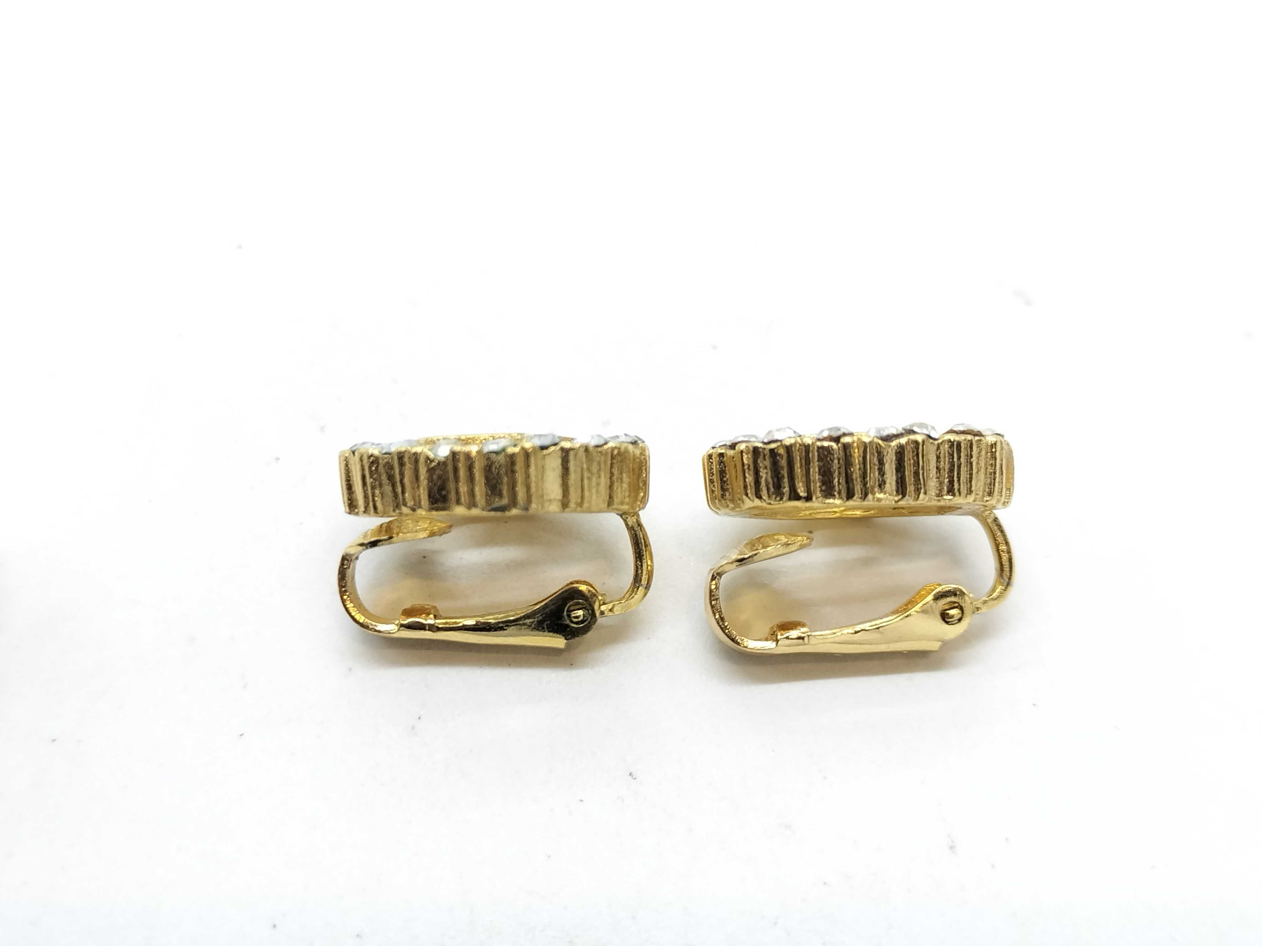 Earrings, Logo, Rhinestone, Oval * 2 pieces — view 6
