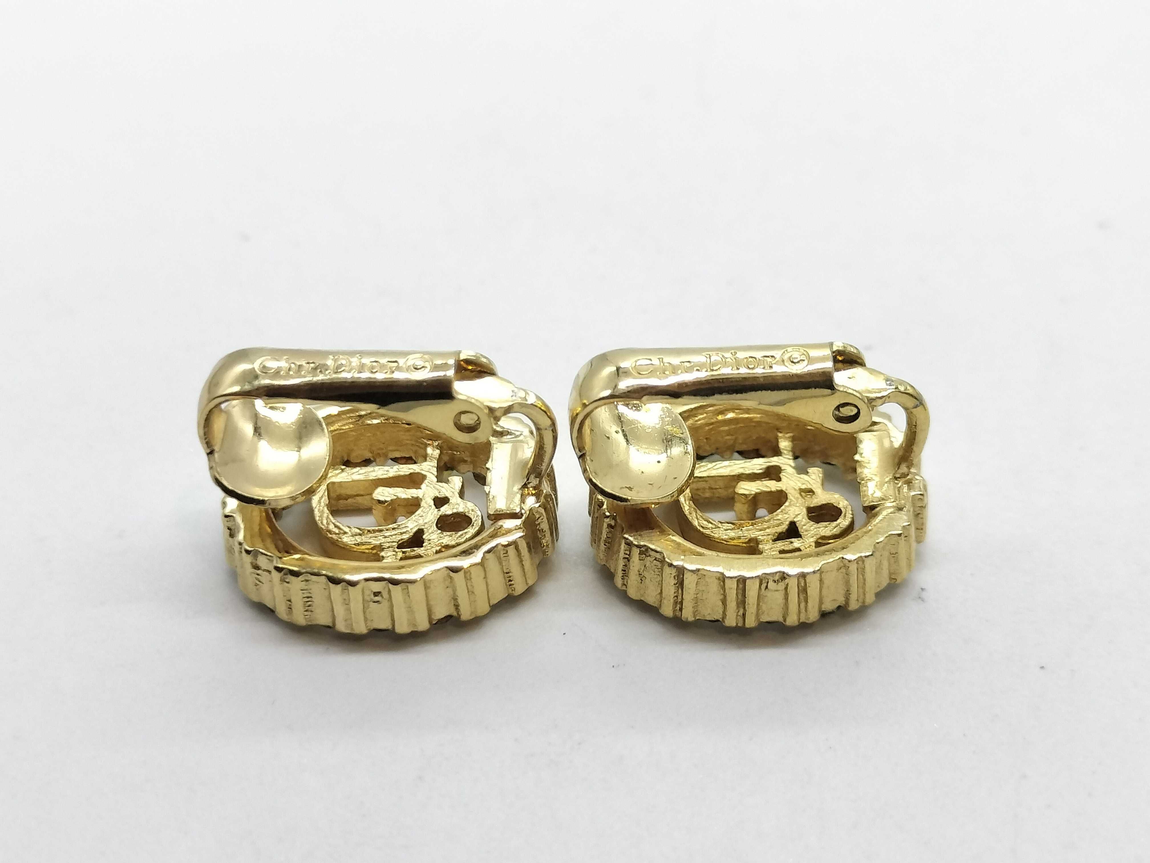Earrings, Logo, Rhinestone, Oval * 2 pieces — view 7