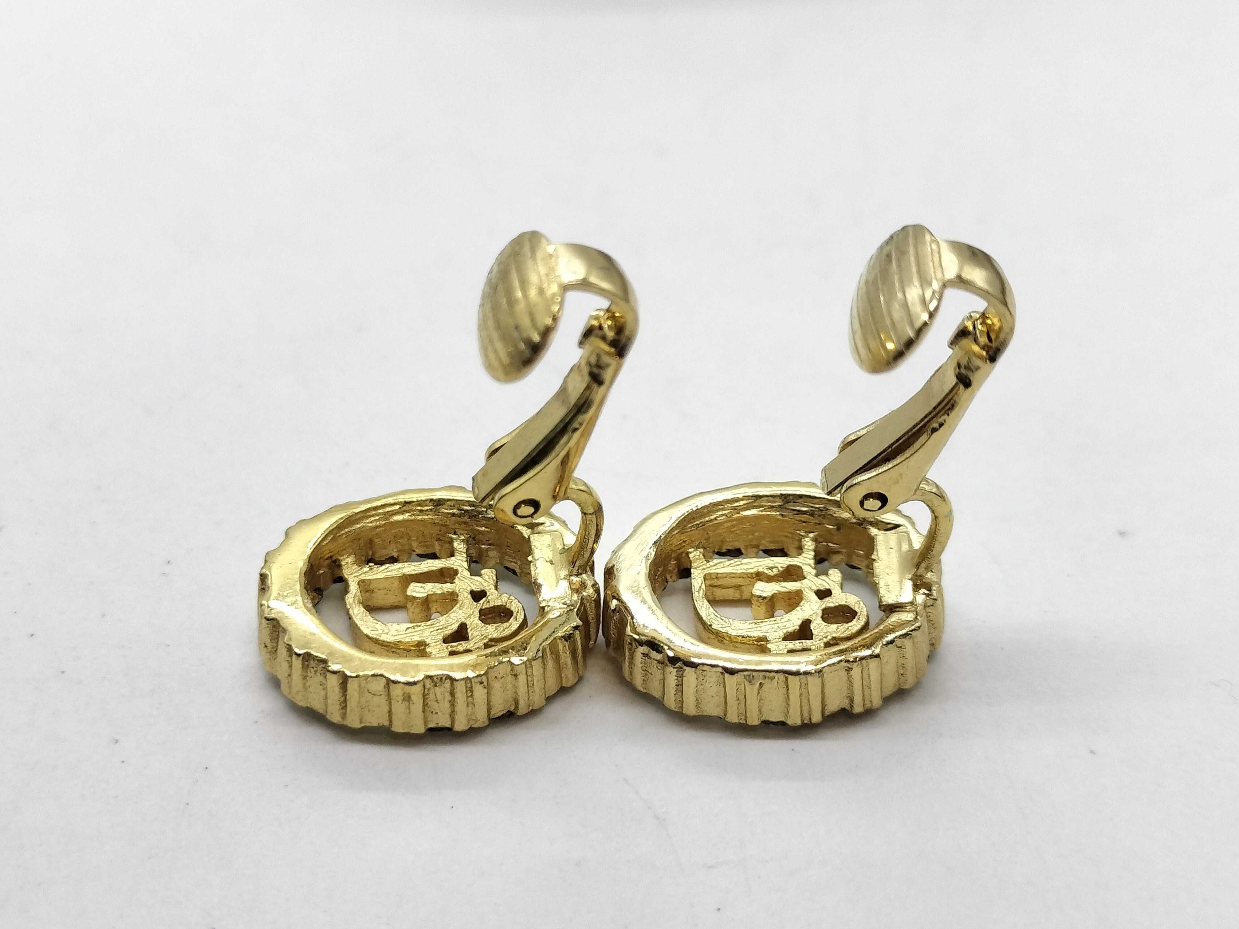 Earrings, Logo, Rhinestone, Oval * 2 pieces — view 10