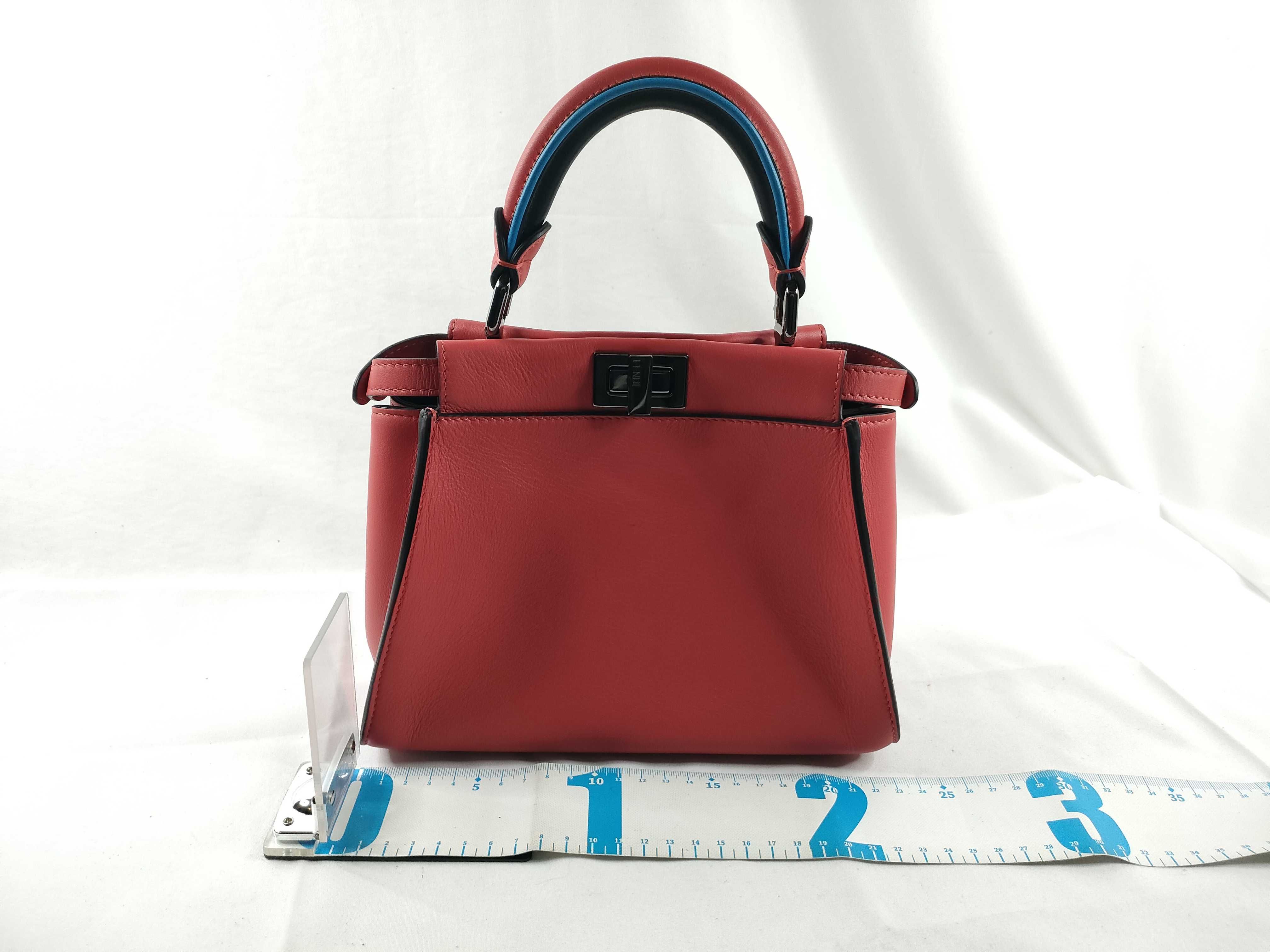 HK-8BN316 Peekaboo Mini Leather Red 2-Way Bag (Handbag) — view 2