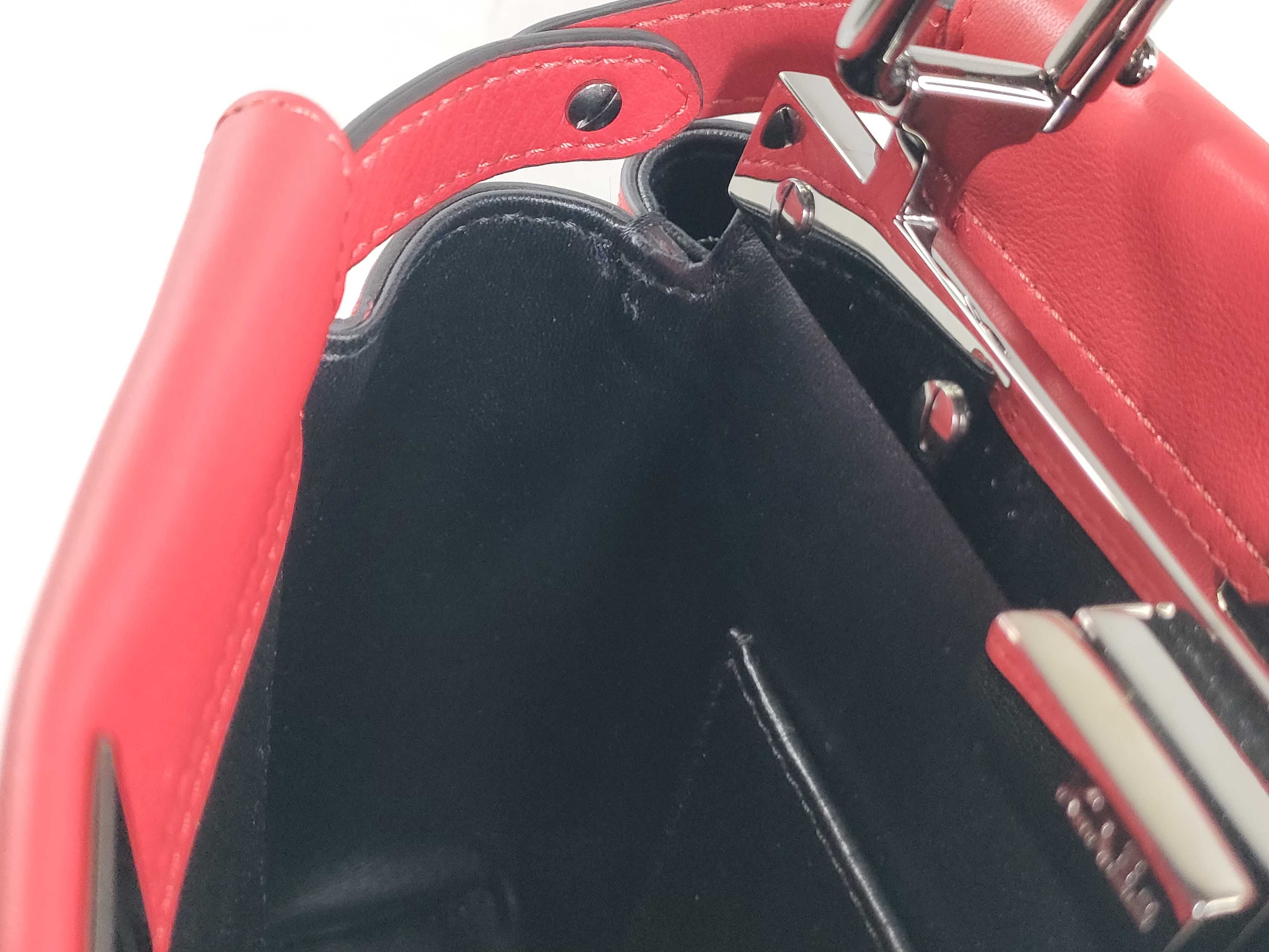 HK-8BN316 Peekaboo Mini Leather Red 2-Way Bag (Handbag) — view 11