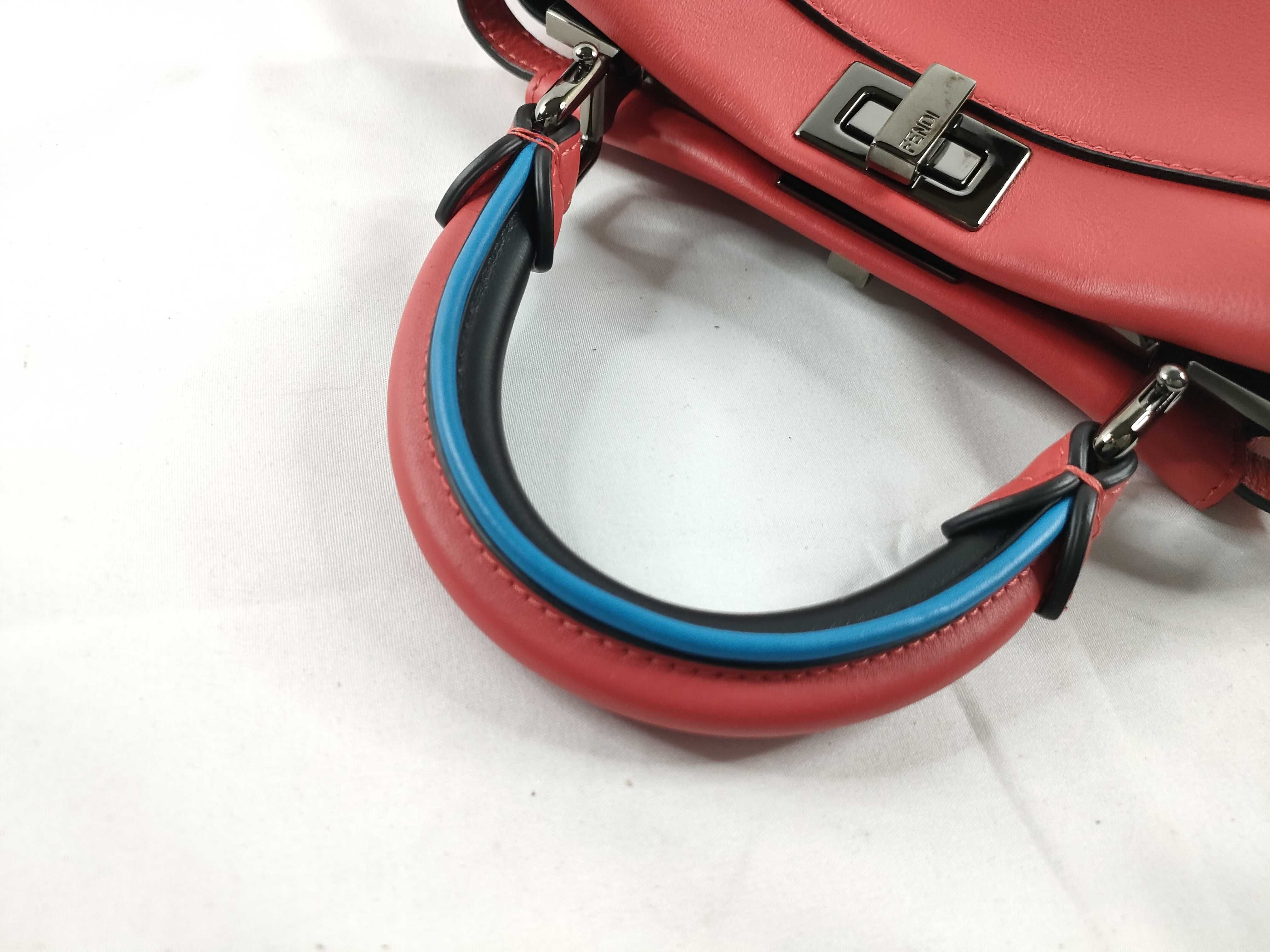 HK-8BN316 Peekaboo Mini Leather Red 2-Way Bag (Handbag) — view 6