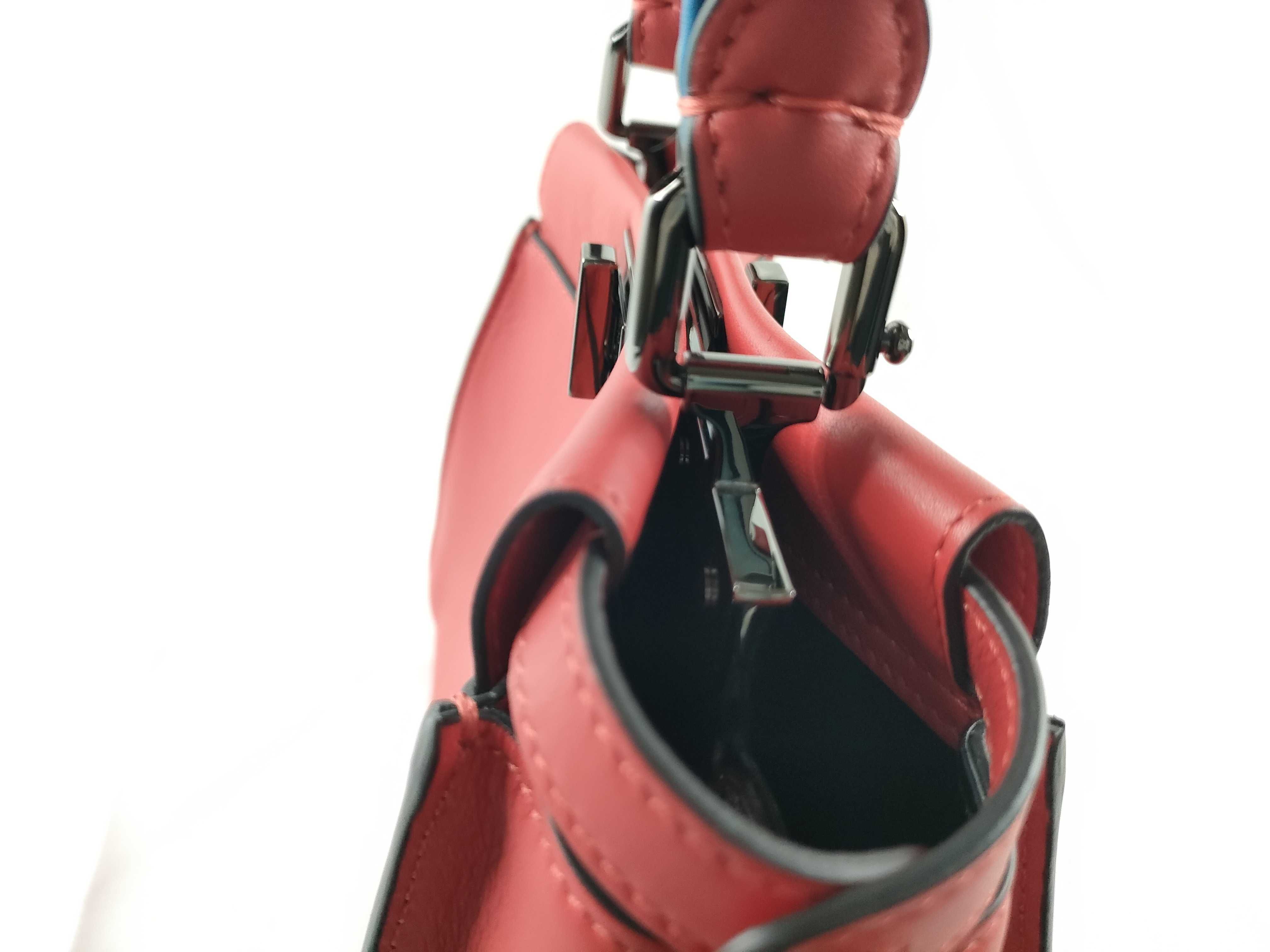 HK-8BN316 Peekaboo Mini Leather Red 2-Way Bag (Handbag) — view 8