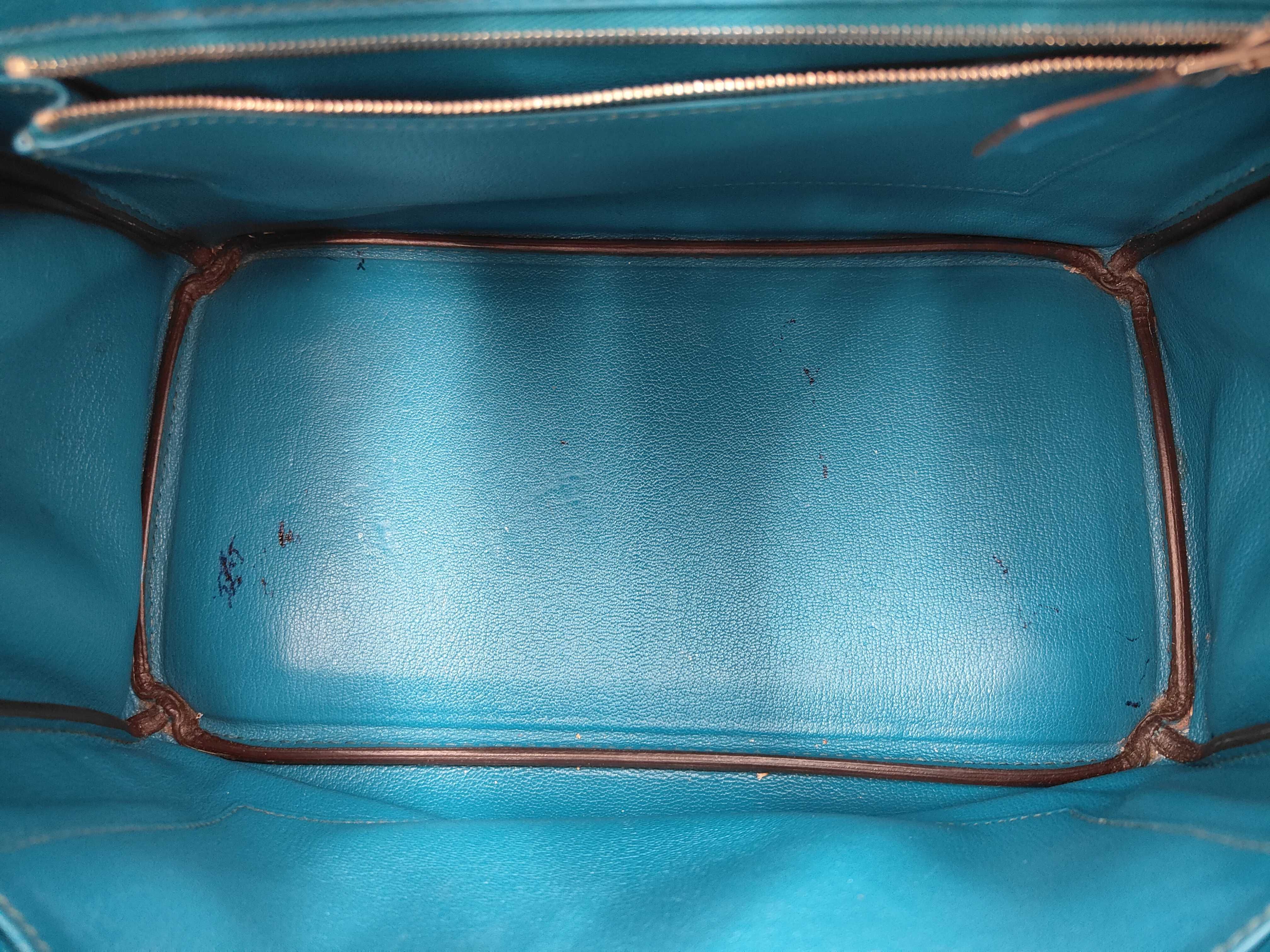 Birkin 30 Courchevel Leather Q Blue Handbag — view 8