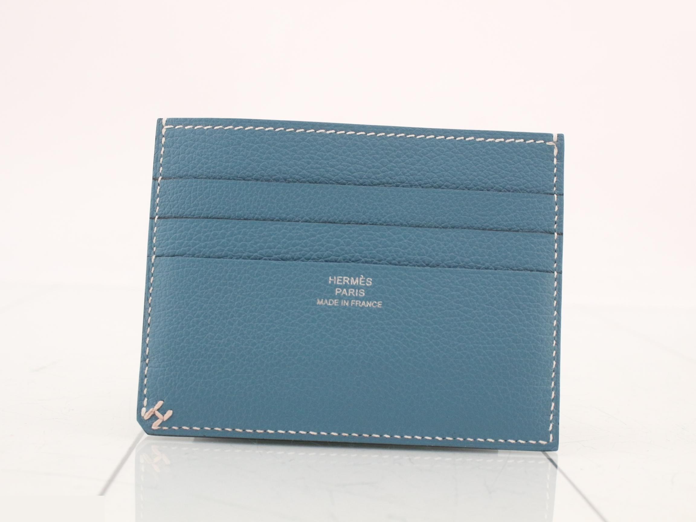 Serie H Card Case, Blue Jean, Double Stamp — view 2
