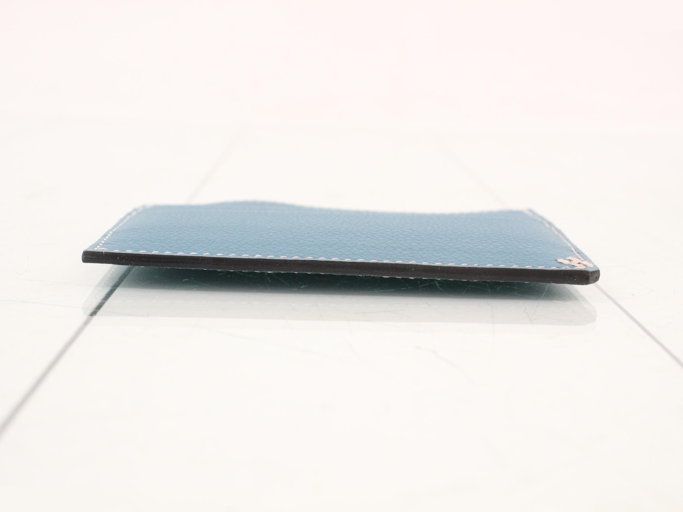 Serie H Card Case, Blue Jean, Double Stamp — view 3