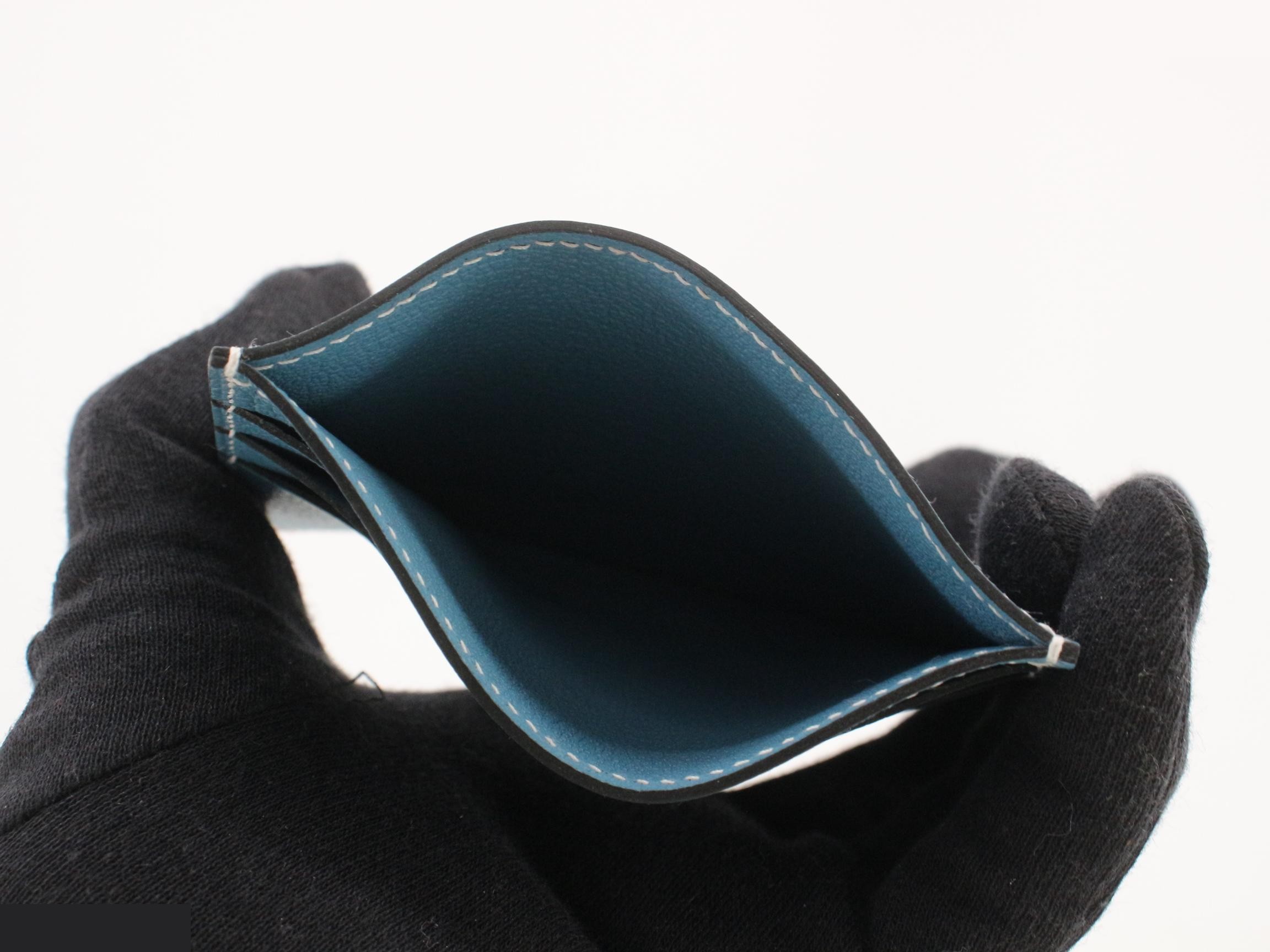 Serie H Card Case, Blue Jean, Double Stamp — view 4