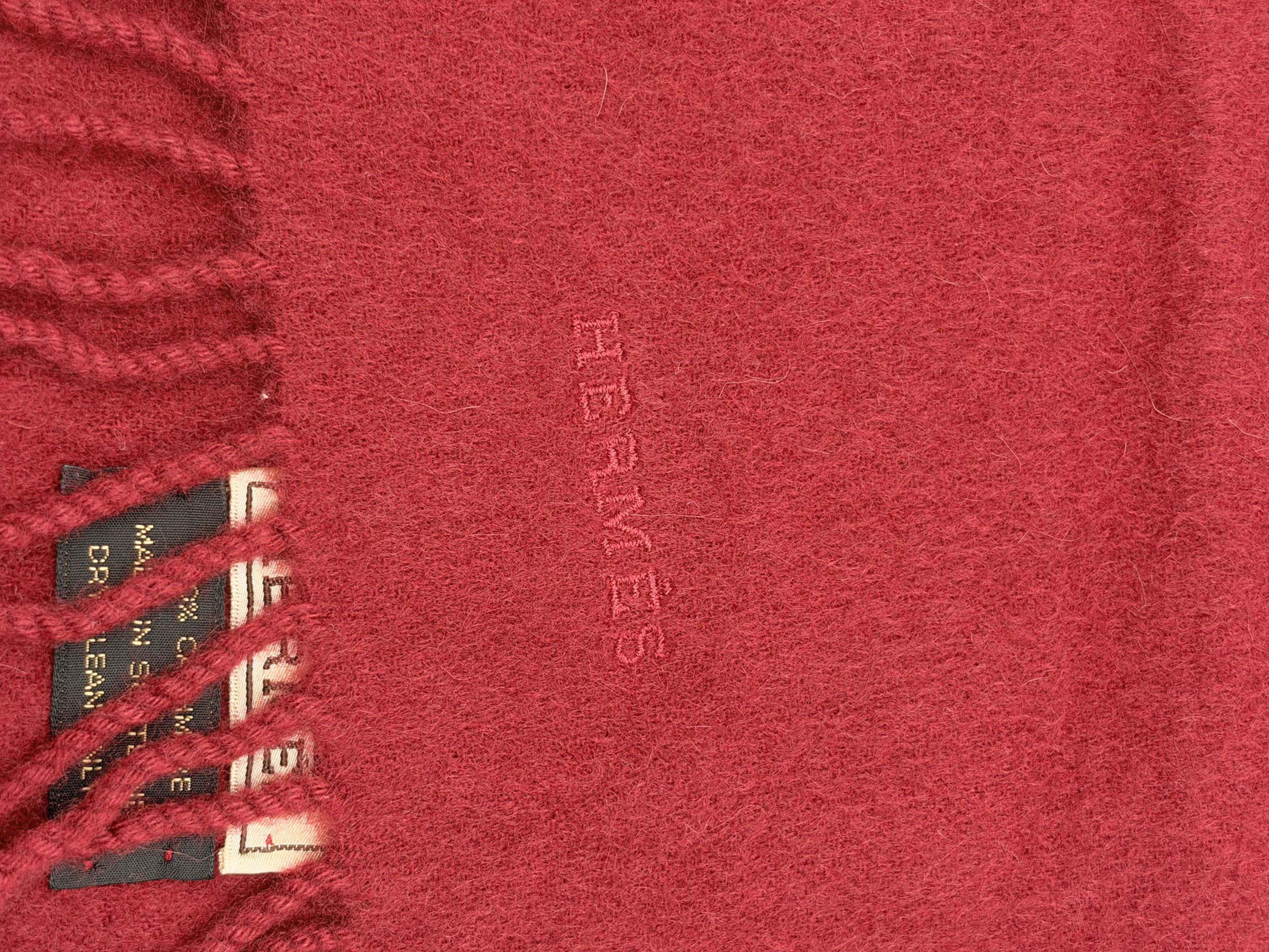 Cashmere Stole, Red, Scarf, Other Accessories — view 4