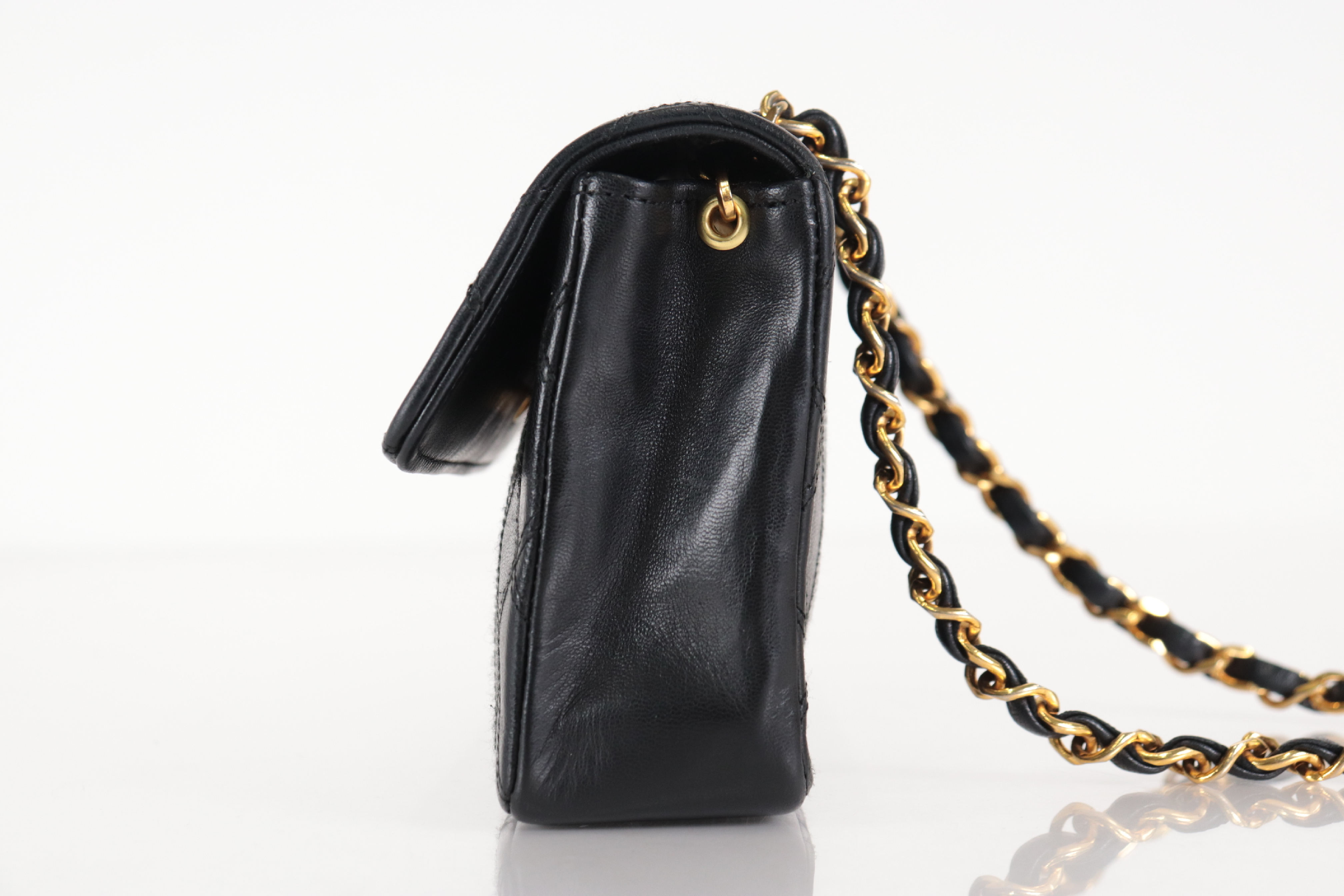 Bicolore Lambskin Mini Chain Shoulder Bag — view 3