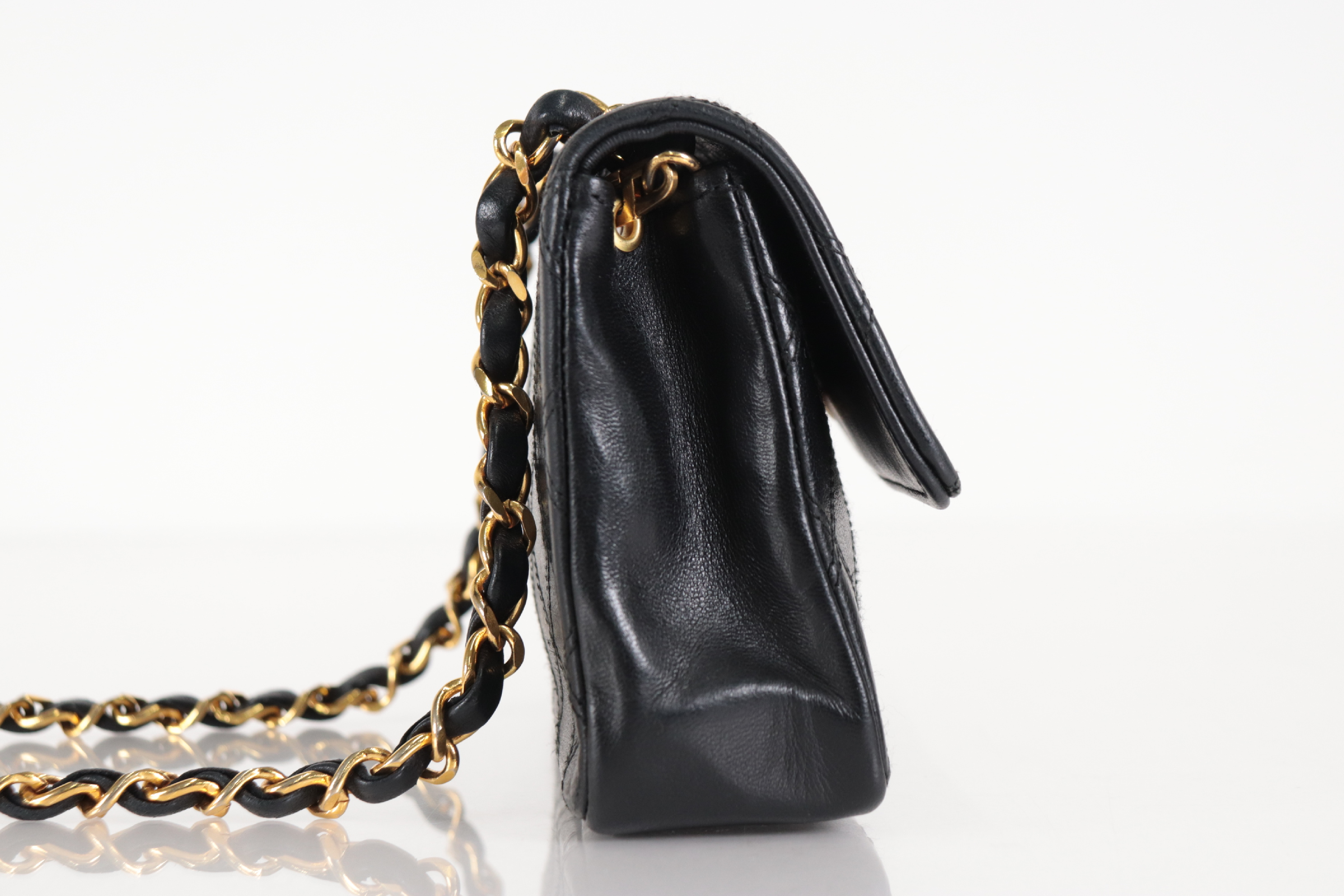 Bicolore Lambskin Mini Chain Shoulder Bag — view 4