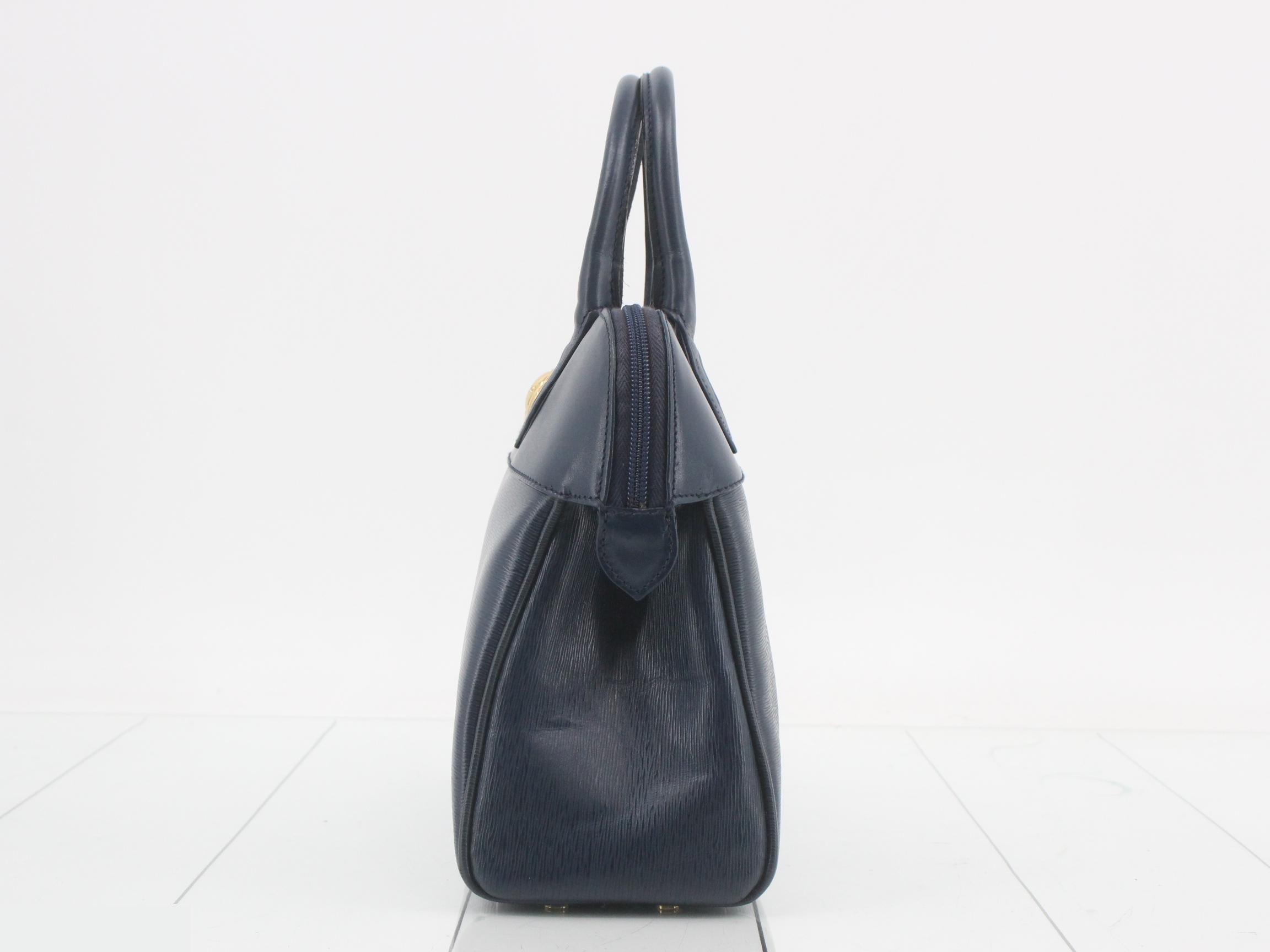 Other lines: Bags & Handbags, Old Chloe, Wavy Embossed Leather, Navy — view 3