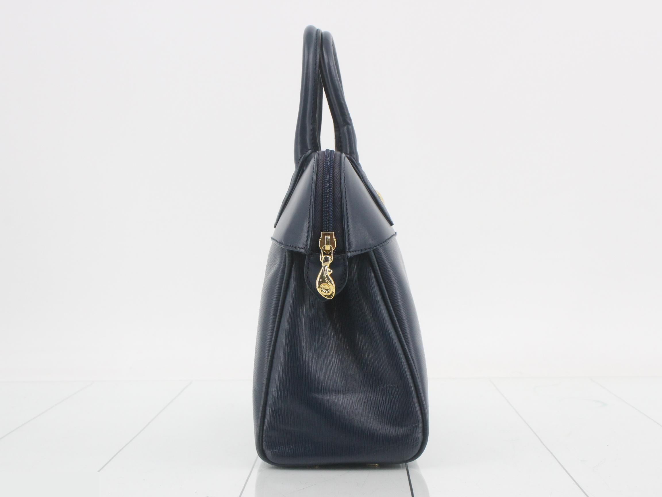 Other lines: Bags & Handbags, Old Chloe, Wavy Embossed Leather, Navy — view 4