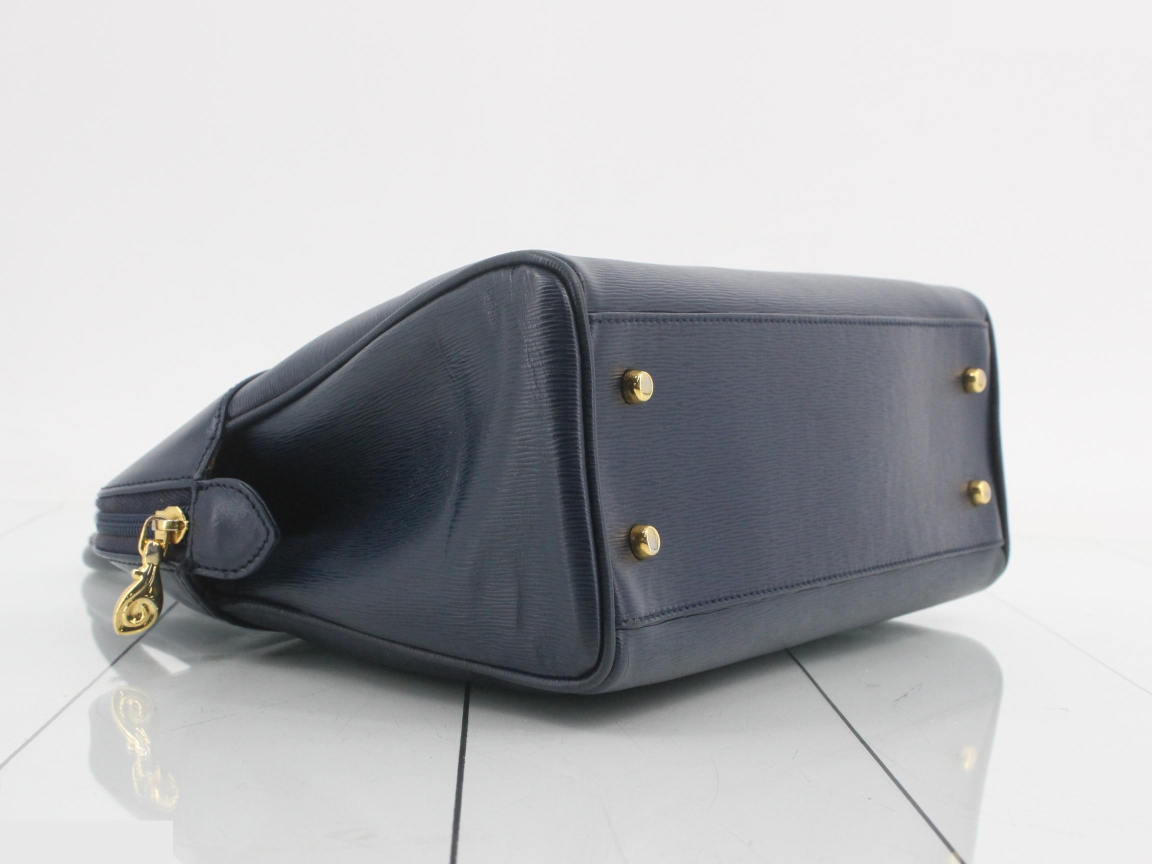 Other lines: Bags & Handbags, Old Chloe, Wavy Embossed Leather, Navy — view 5
