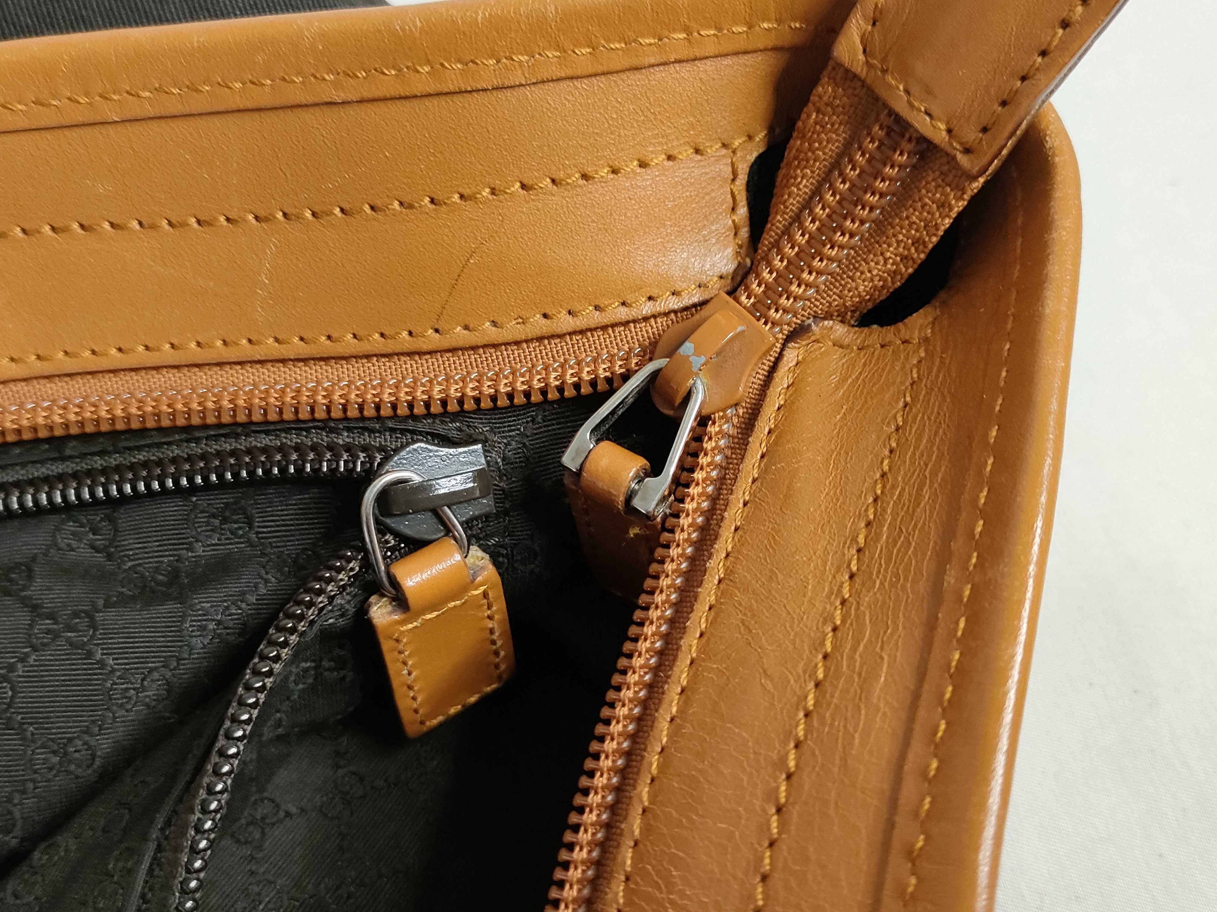 019 04565 Shoulder Bag Leather Canvas Brown Black Shoulder Bag — view 13