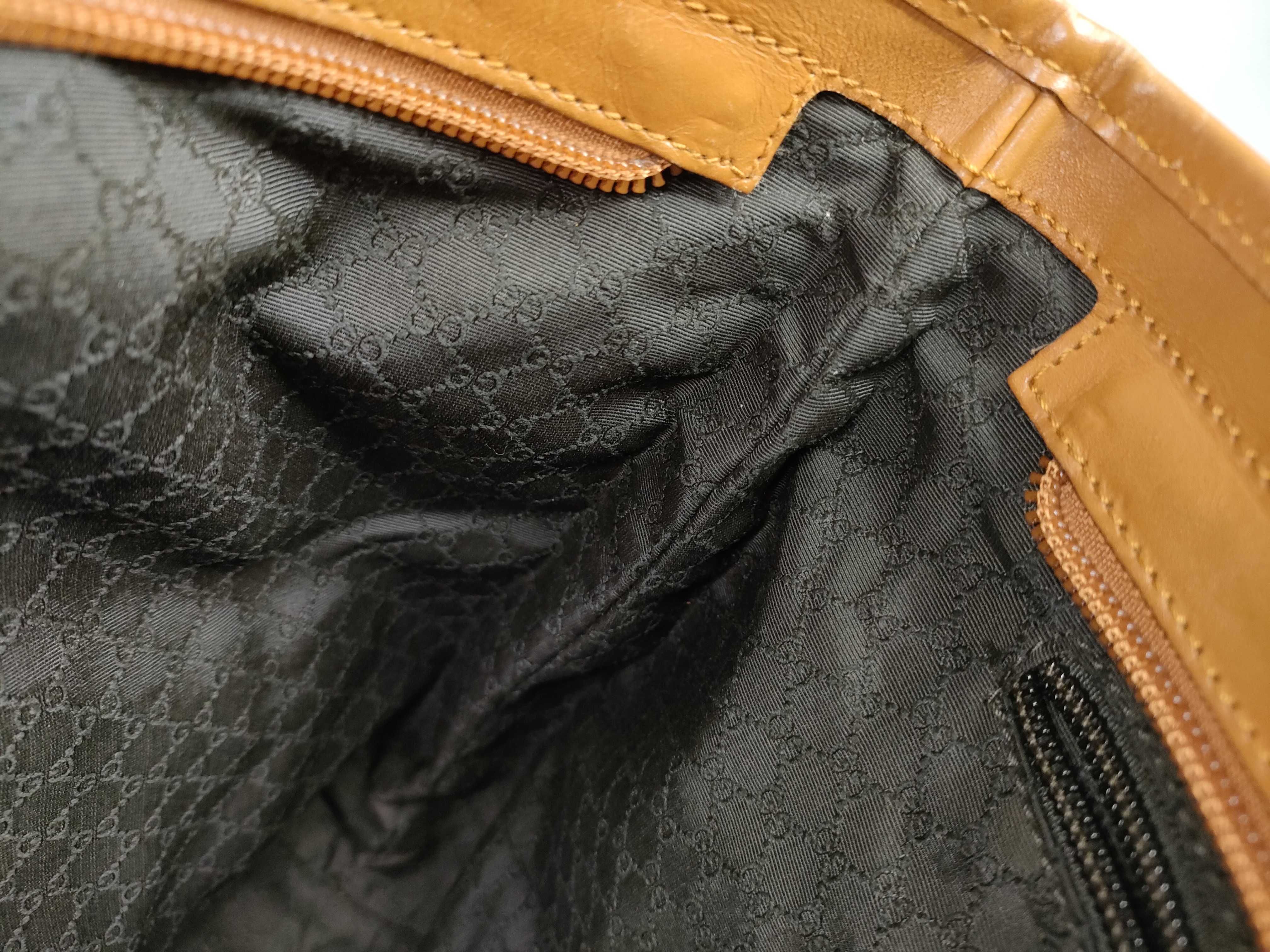 019 04565 Shoulder Bag Leather Canvas Brown Black Shoulder Bag — view 9
