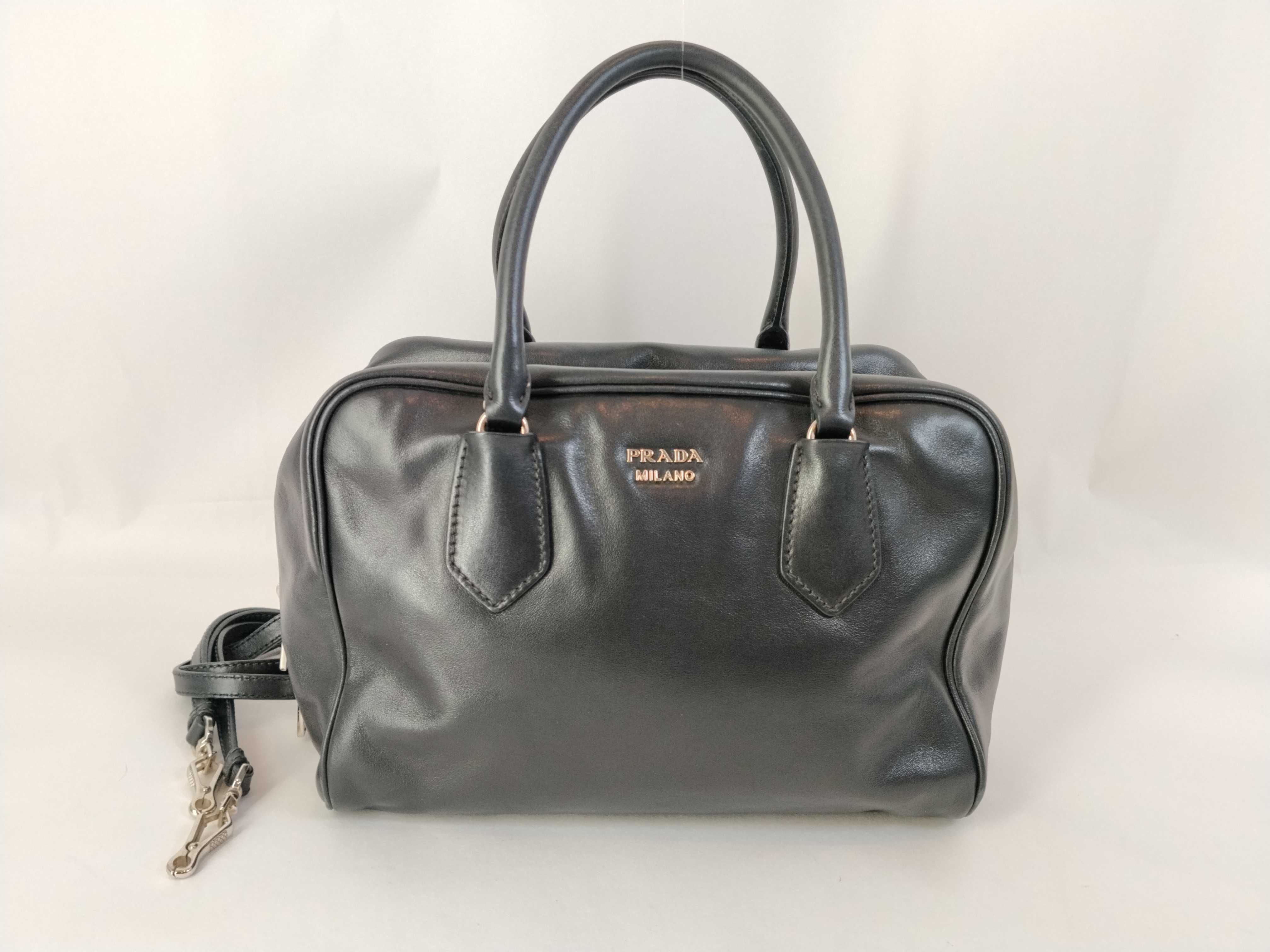 SG- Leather 2-Way Handbag Black