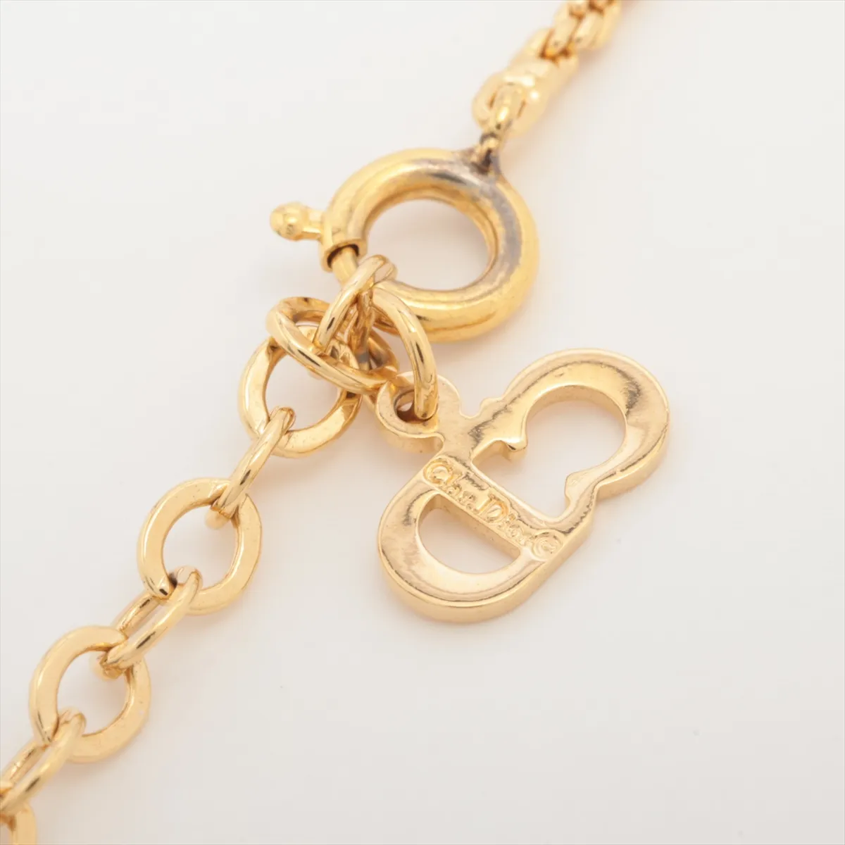 CD logo necklace, GP gold, — view 4