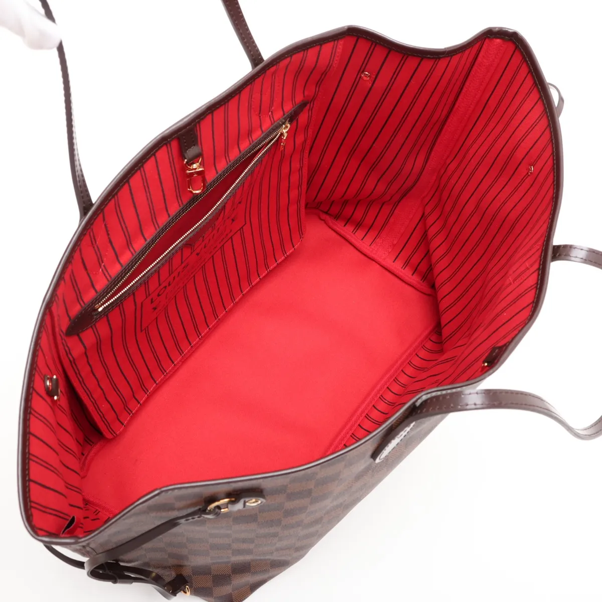 Damier Neverfull GM N41357 SD0117 Brown Pouch - Out of shape, RFID detected. — view 7