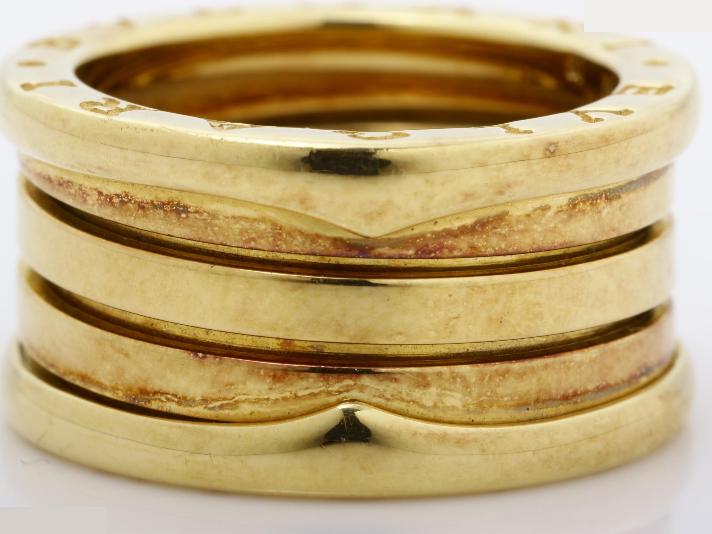 B.zero1 (precious metal) ring, 750YG, 10.8g, #51 hallmark. — view 2