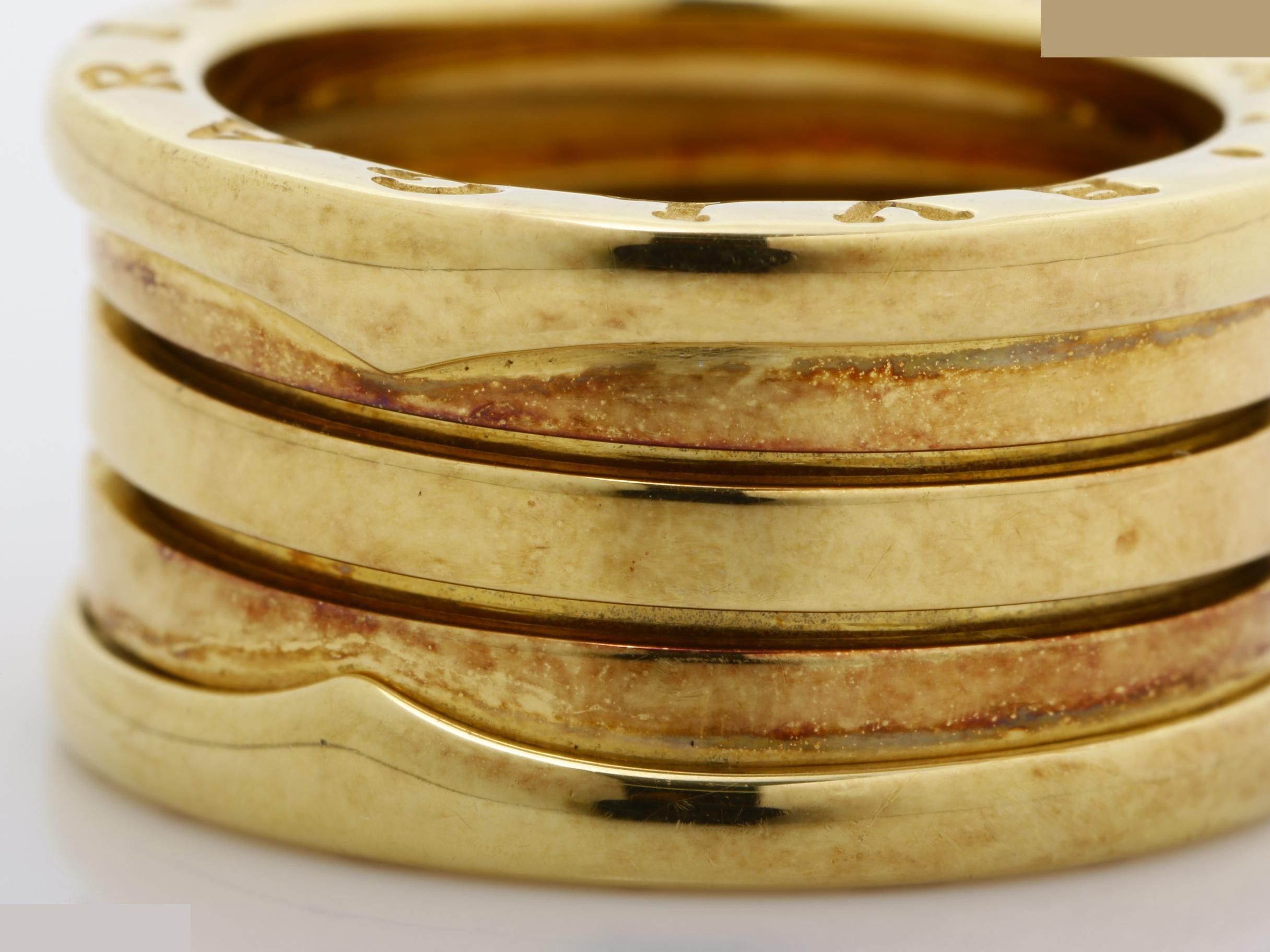 B.zero1 (precious metal) ring, 750YG, 10.8g, #51 hallmark. — view 3
