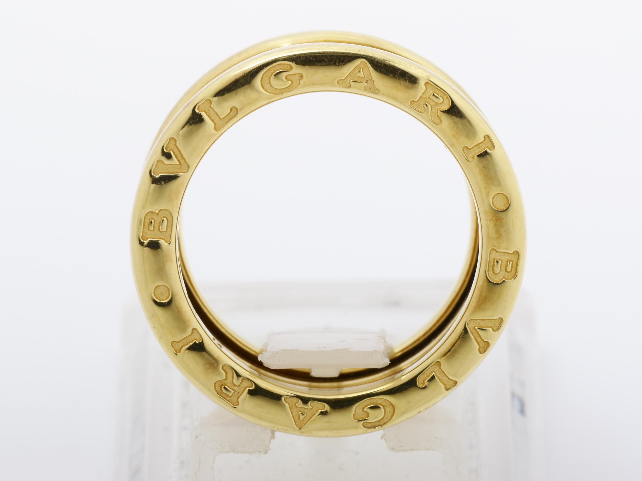 B.zero1 (precious metal) ring, 750YG, 10.8g, #51 hallmark. — view 5