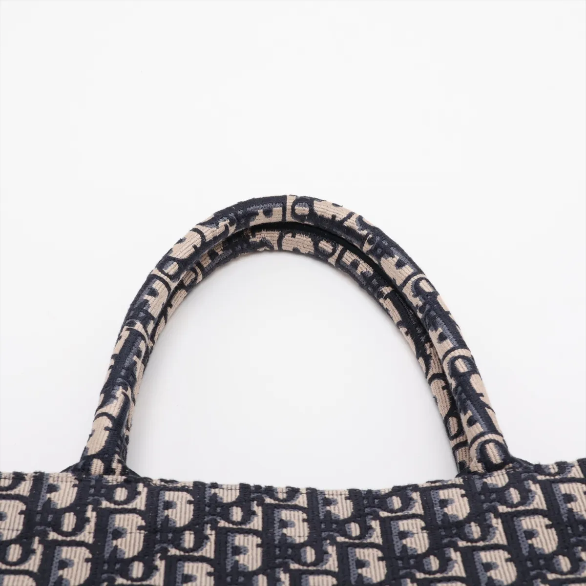 Oblique Book Tote Large Canvas Tote Bag Navy Lucky Star — view 6
