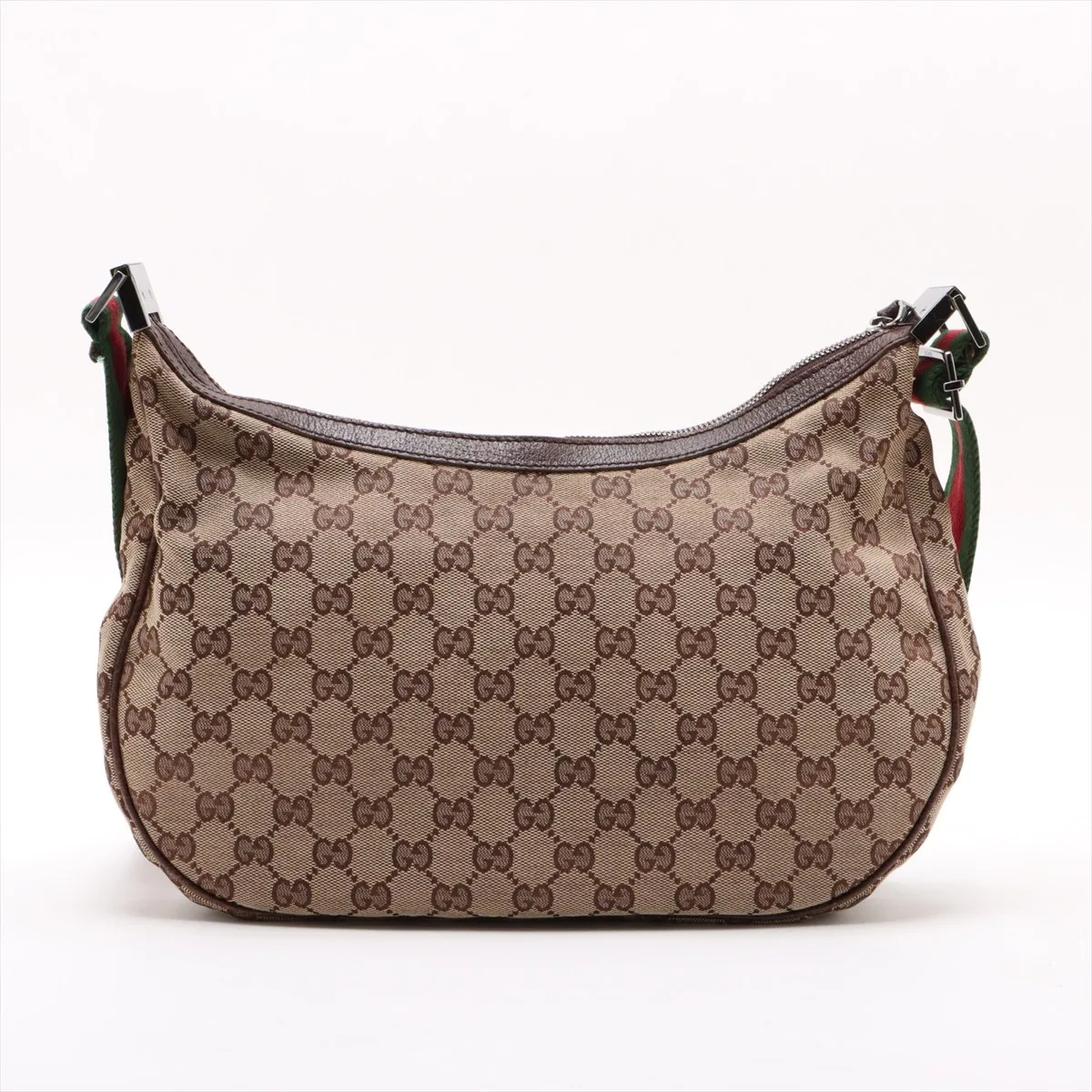 GG Canvas x Leather Shoulder Bag Beige x Brown 122790 — view 2
