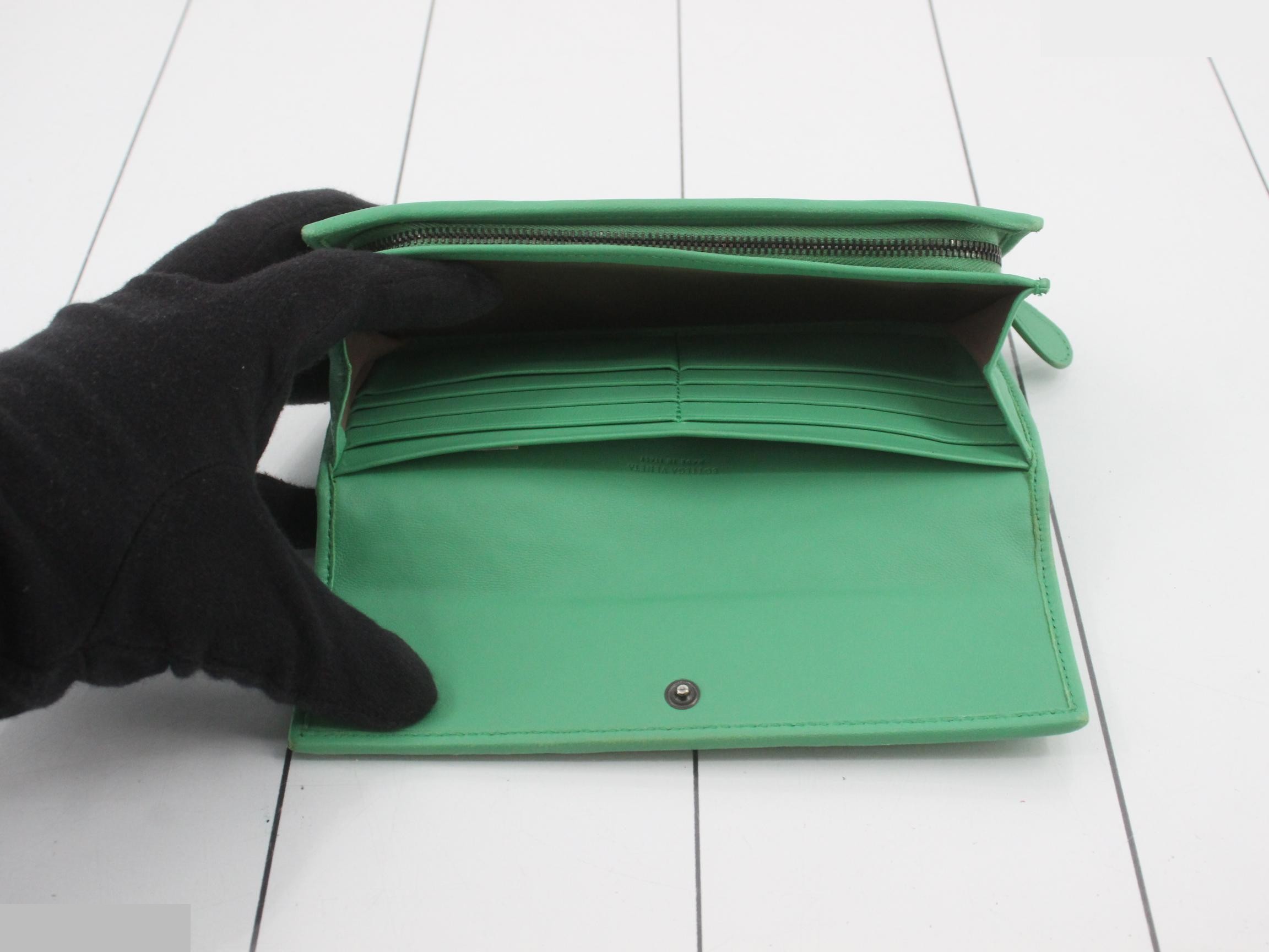Intrecciato (bag) and wallet - green — view 4