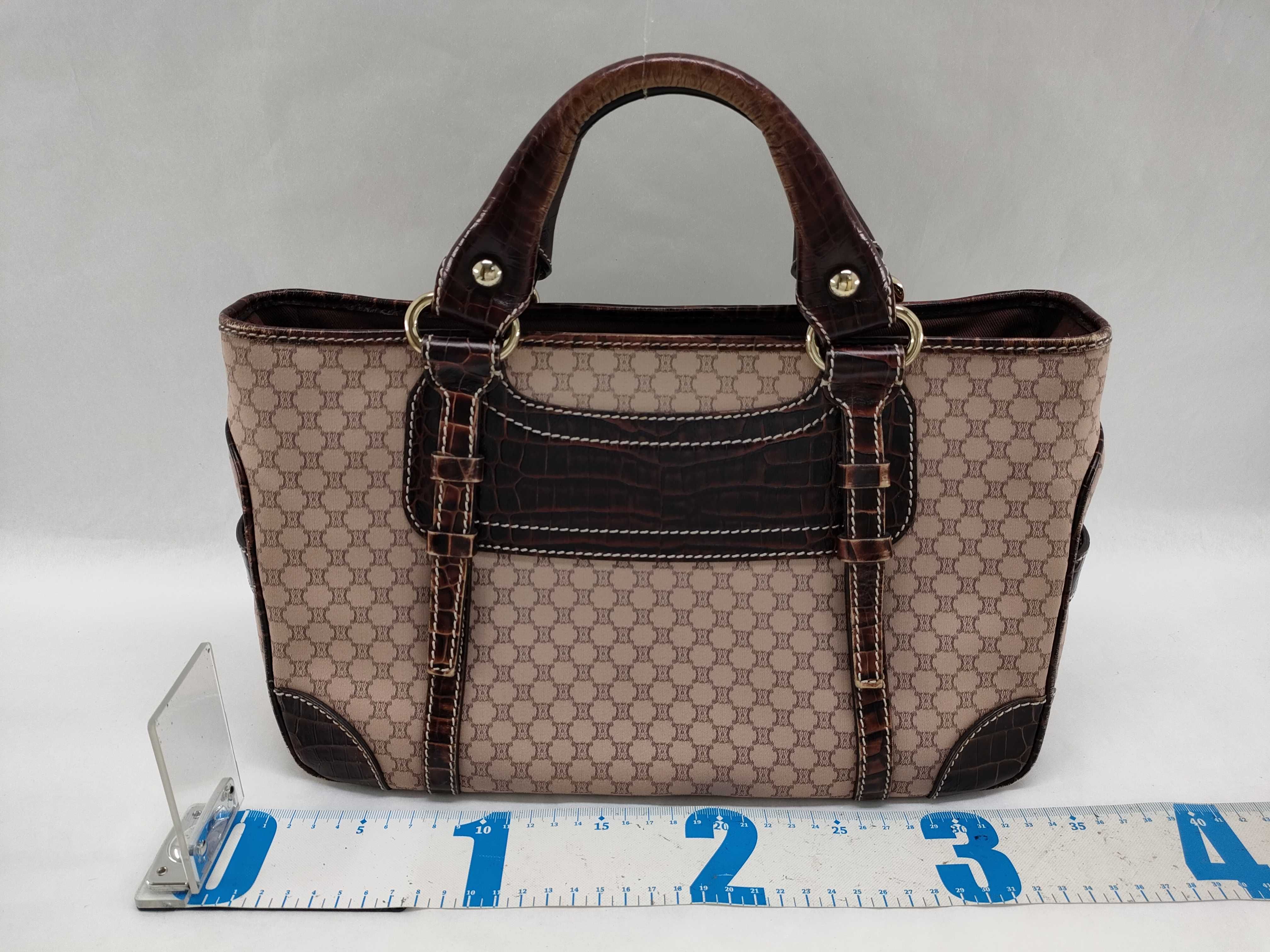 Triomphe Boogie Bag Crocodile Embossed Handbag — view 2